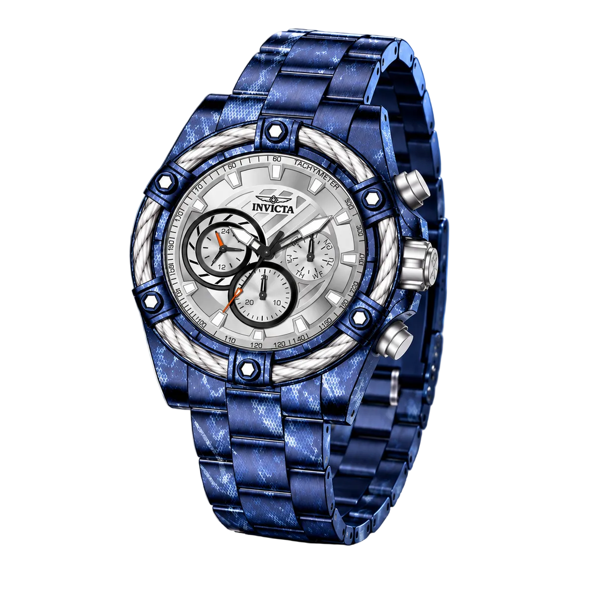 Invicta Bolt Hydroplated Overstrike Men's Watch - 52mm, Blue (51789)
