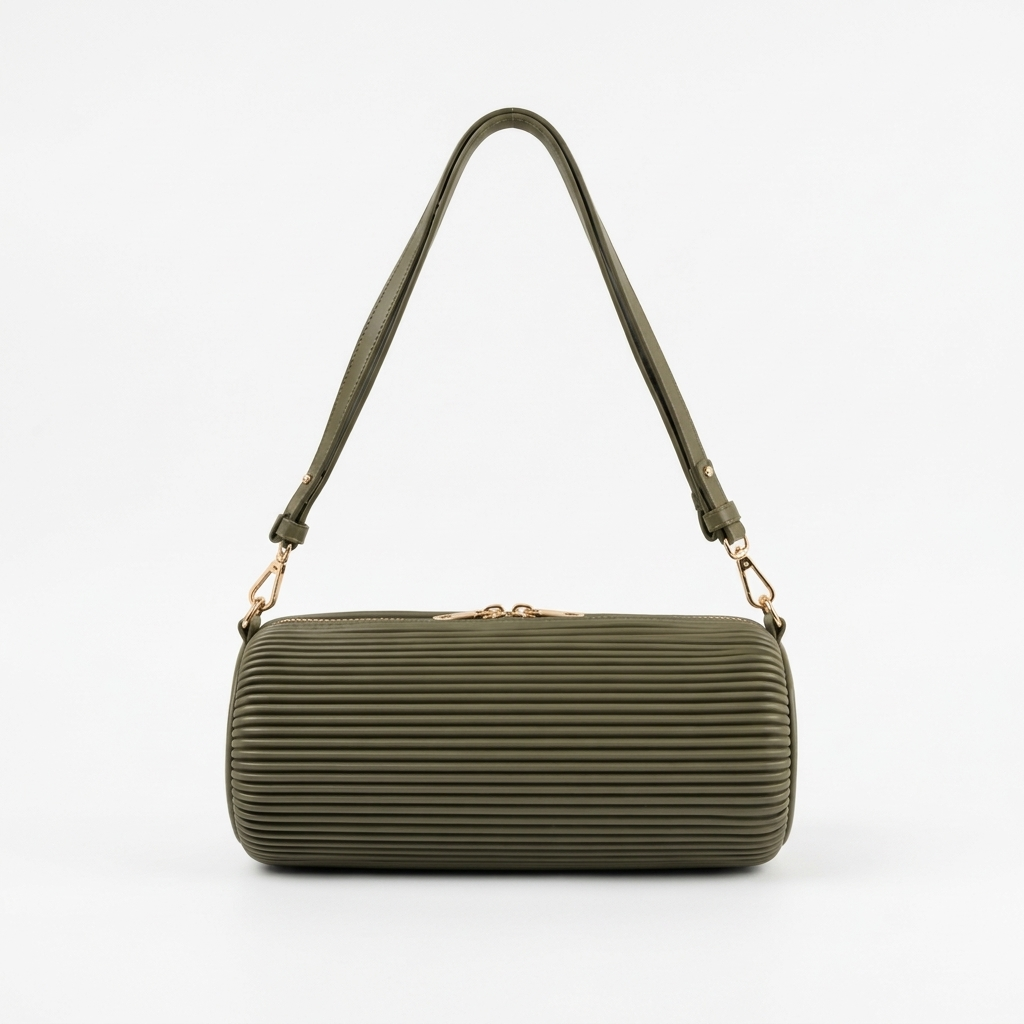 Technomarine Pleated Horizon Hobo Bag - Dark Olive (TM-WBAG-018)
