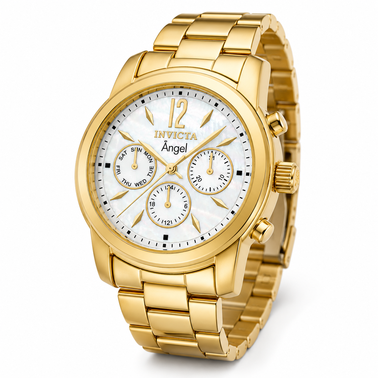 Invicta Angel Women's Watch w/ Mother of Pearl Dial - 38mm, Gold (ZG-0465)