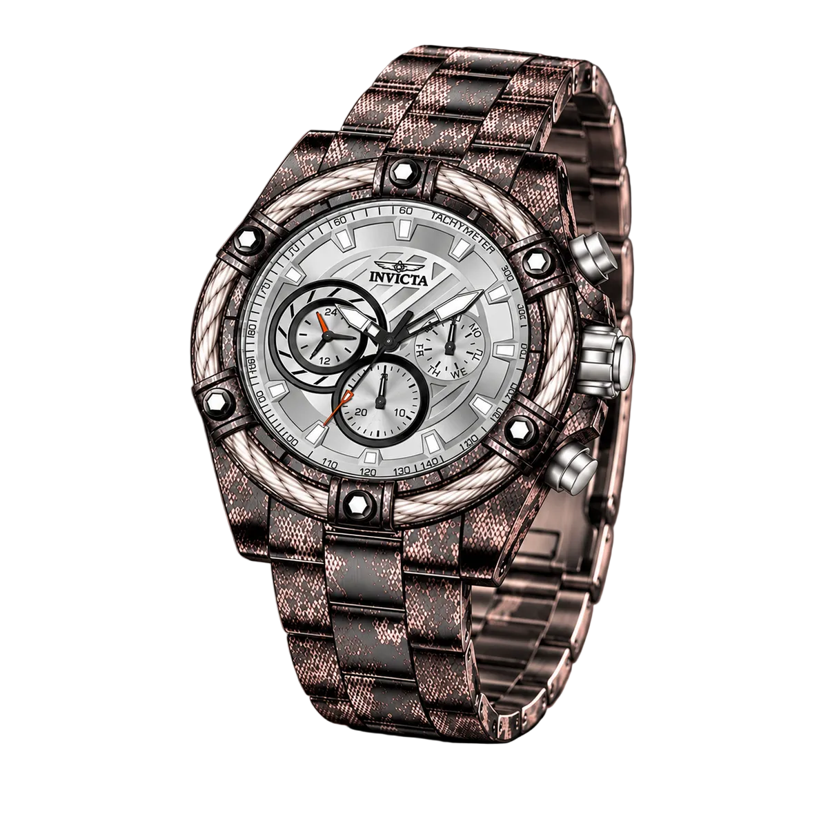 Invicta Bolt Hydroplated Overstrike Men's Watch - 52mm, Dark Grey (51791)