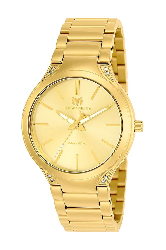 TechnoMarine MoonSun MoonSun Women's Watch - 38mm, Gold (TM-117032)