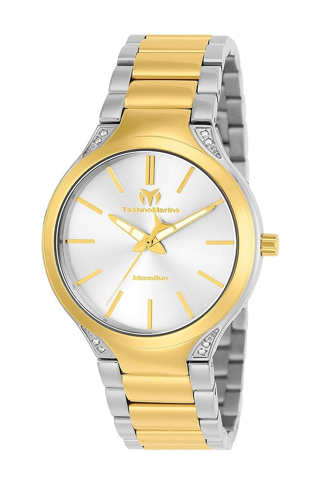 TechnoMarine MoonSun MoonSun Women's Watch - 38mm, Gold, Steel (TM-117033)