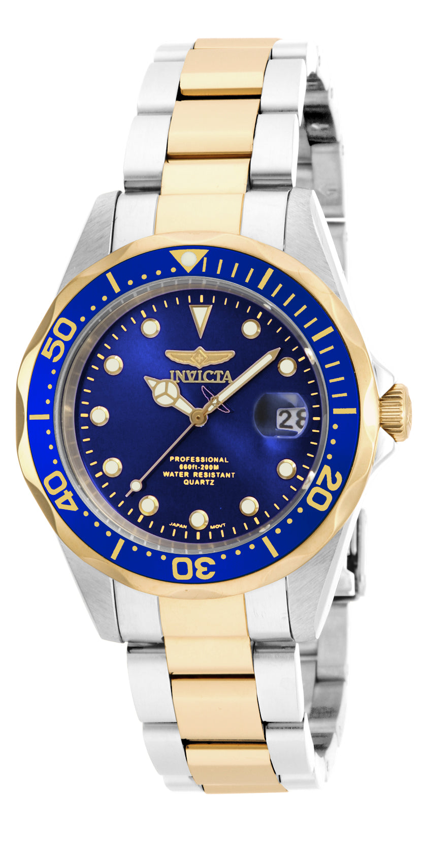 Open Box Invicta Pro Diver Men's Watch - 37.5mm, Steel, Gold (AIC-17050)