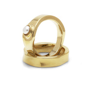 Invicta Angel Hammered Pearl Stacker Women's Ring, Gold, 9 (MM-00744)
