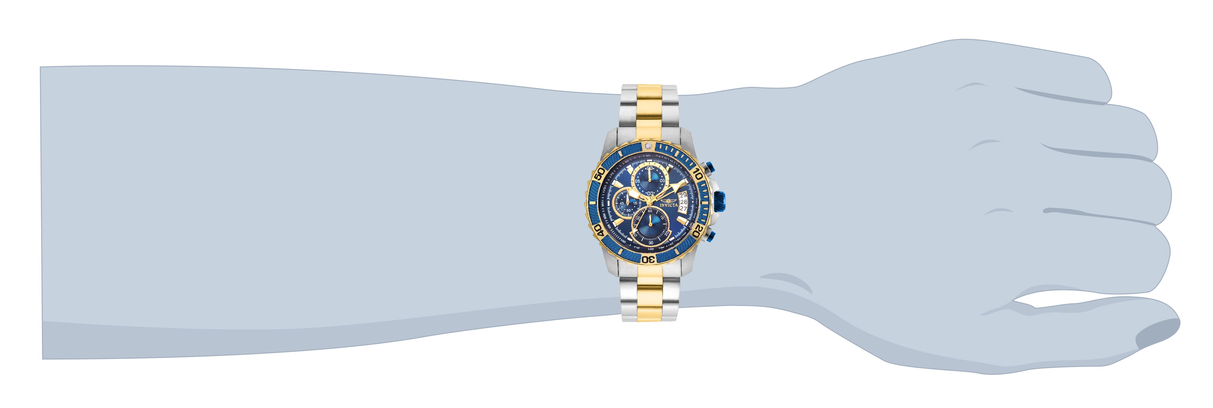 Invicta Pro Diver SCUBA Men's Watch - 45mm. Steel, Gold (22415)