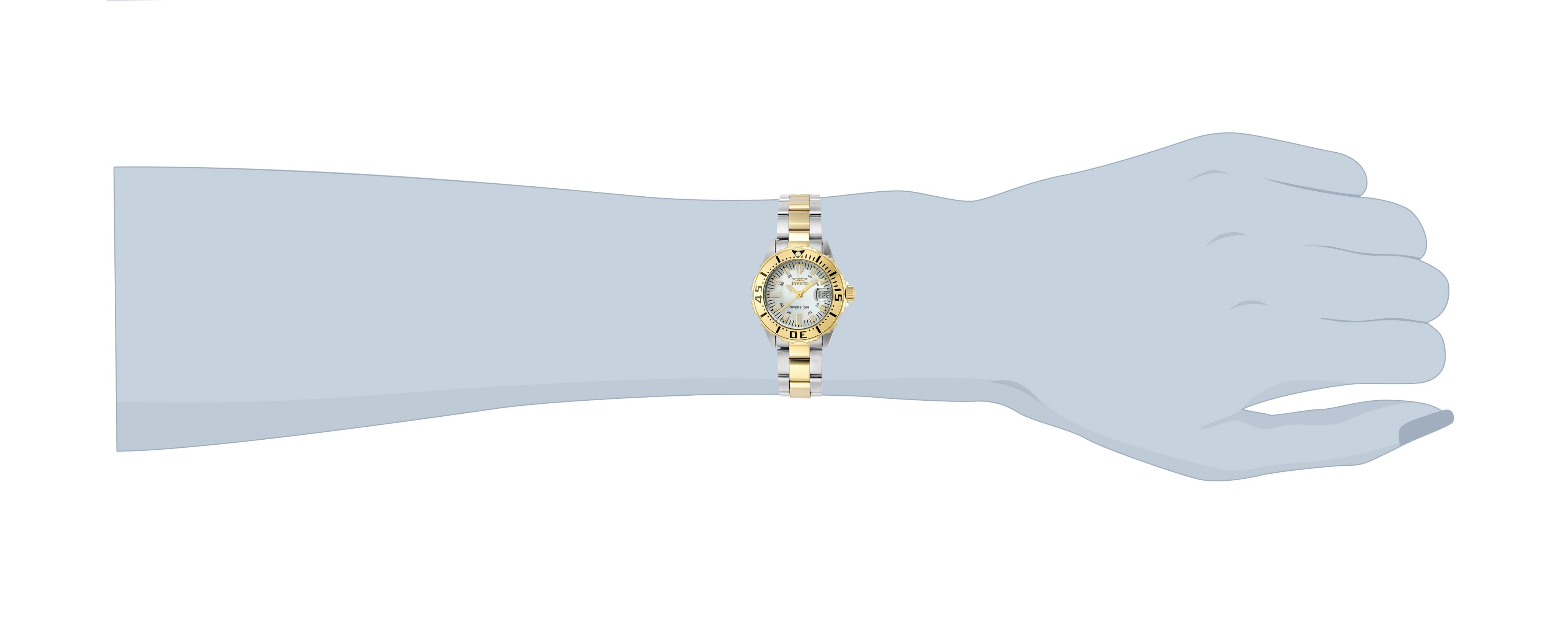 Invicta Pro Diver Swiss Ronda 585 Caliber Women's Watch w/ Mother of Pearl Dial - 30mm, Gold (6895)