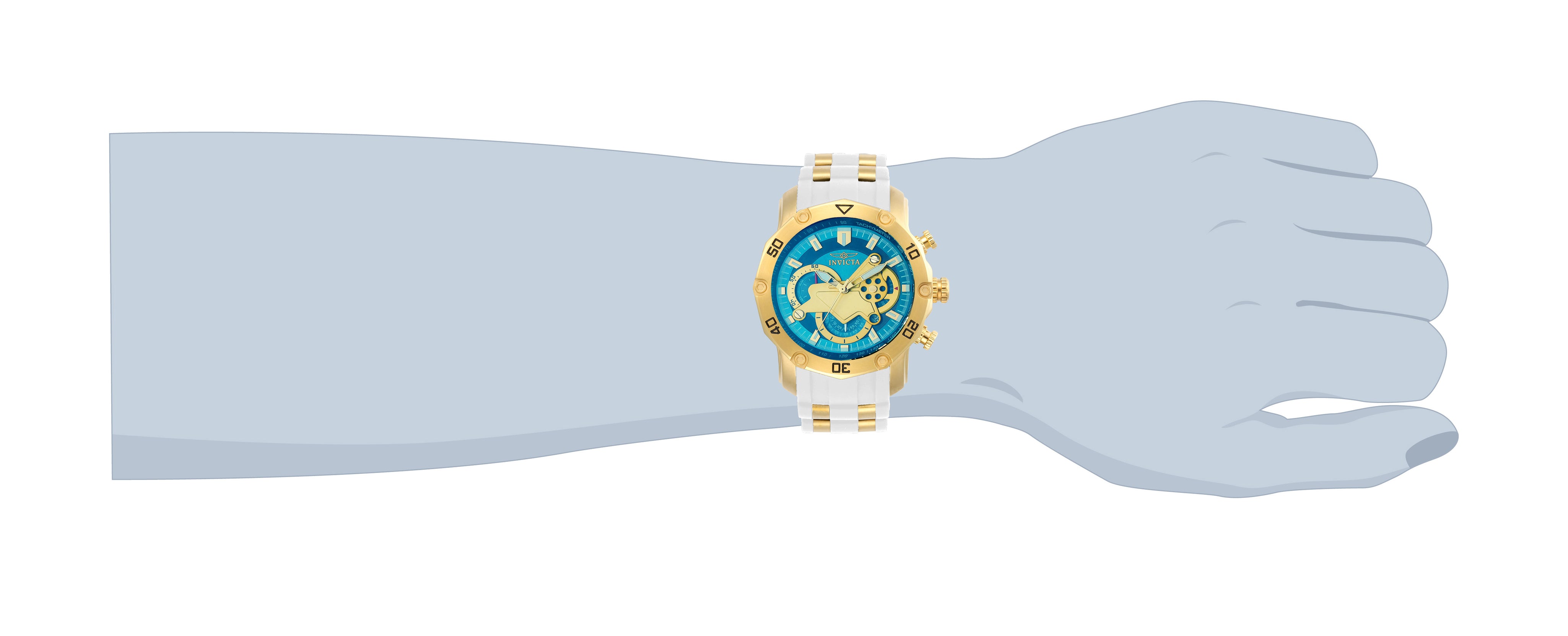 Invicta Pro Diver SCUBA Men's Watch - 50mm. Gold, White (23423)
