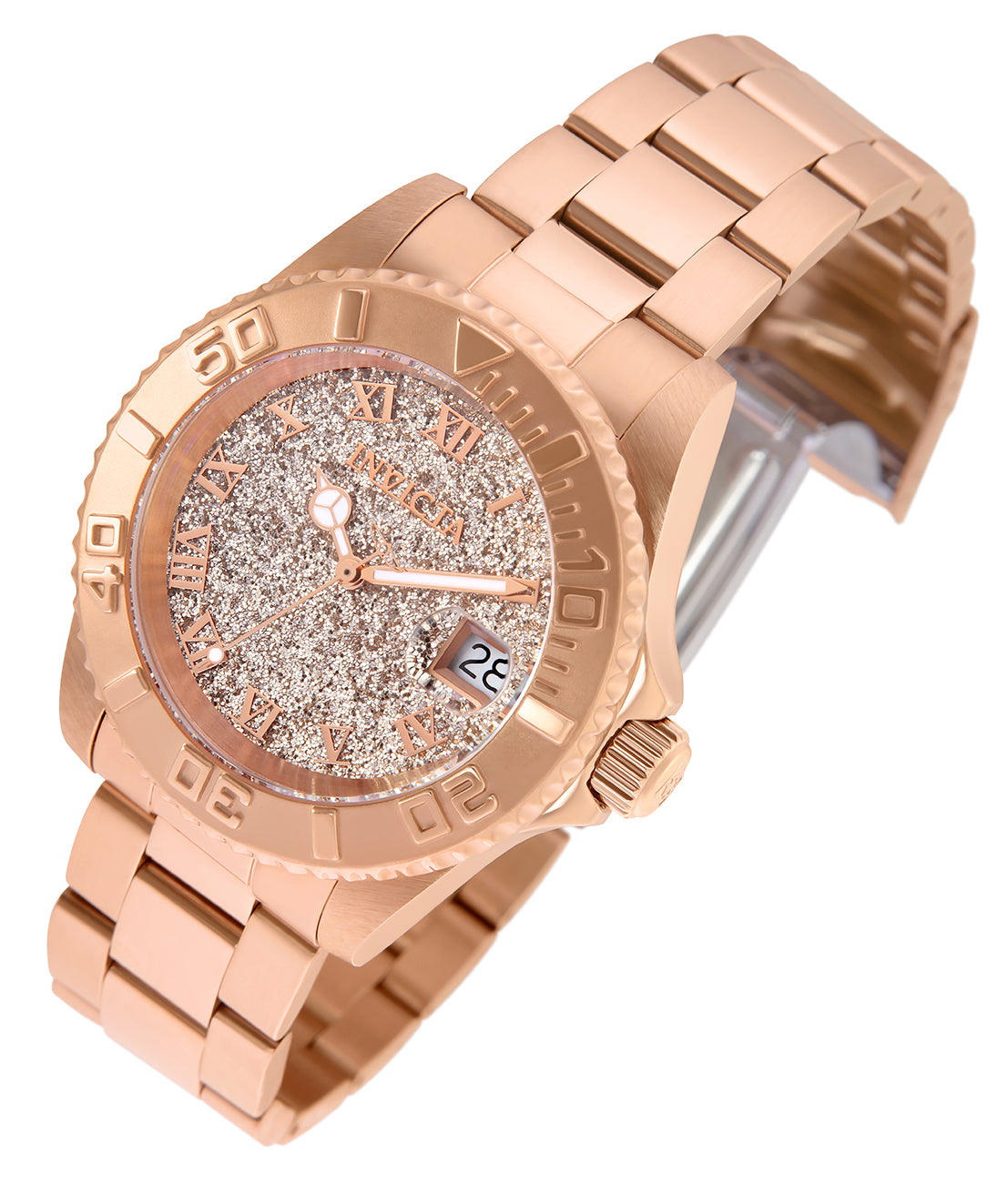 Invicta Angel Aureborne Swiss Ronda 515 Caliber Women's Watch - 40mm, Rose Gold (22708)