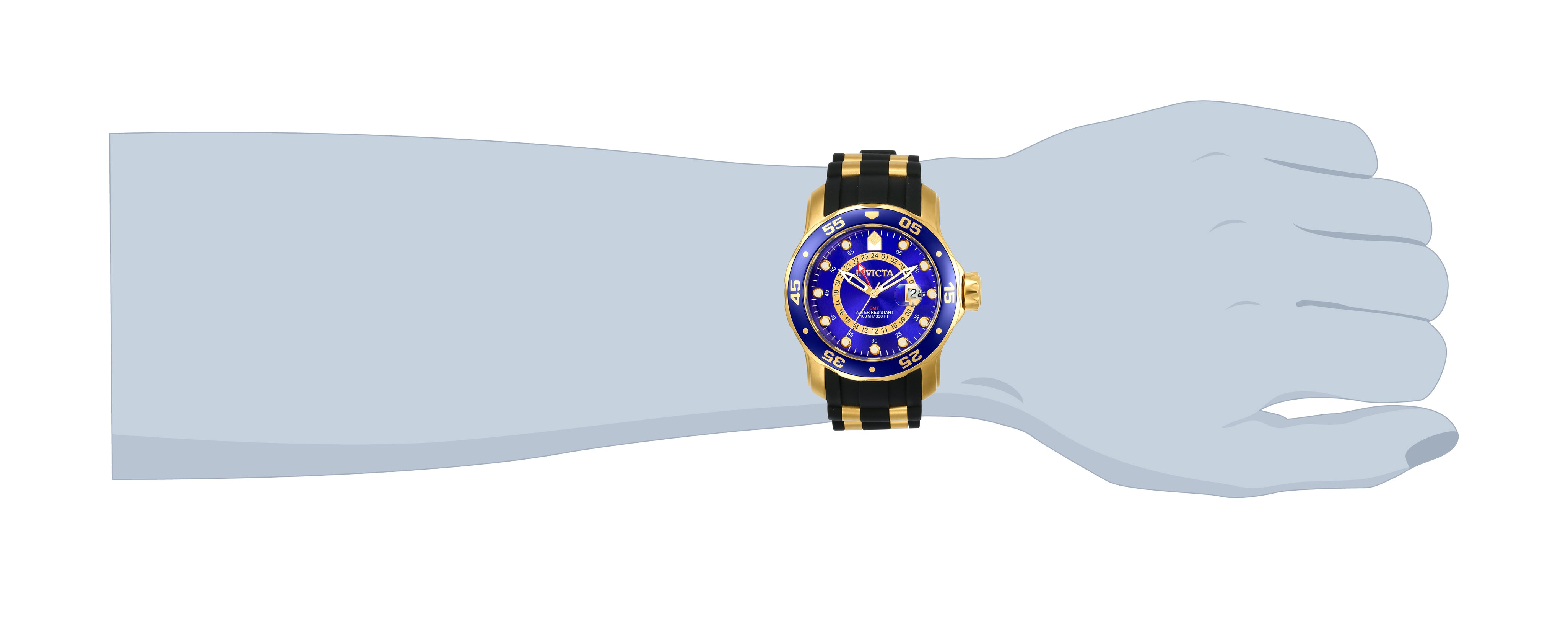 Invicta Pro Diver SCUBA Swiss Ronda 515.24H Caliber Men's Watch - 48mm, Gold, Black (6993)