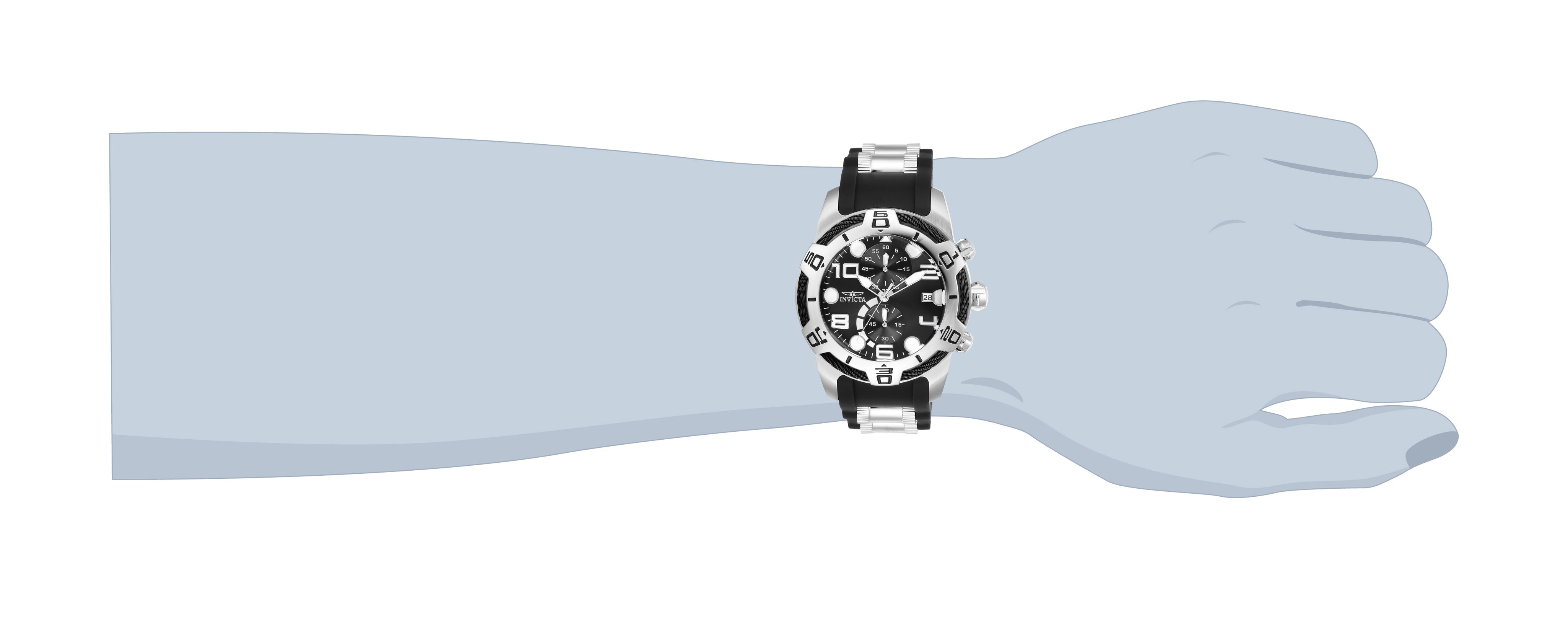 Invicta Bolt Tensile Men's Watch - 50mm. Steel, Black (24215)