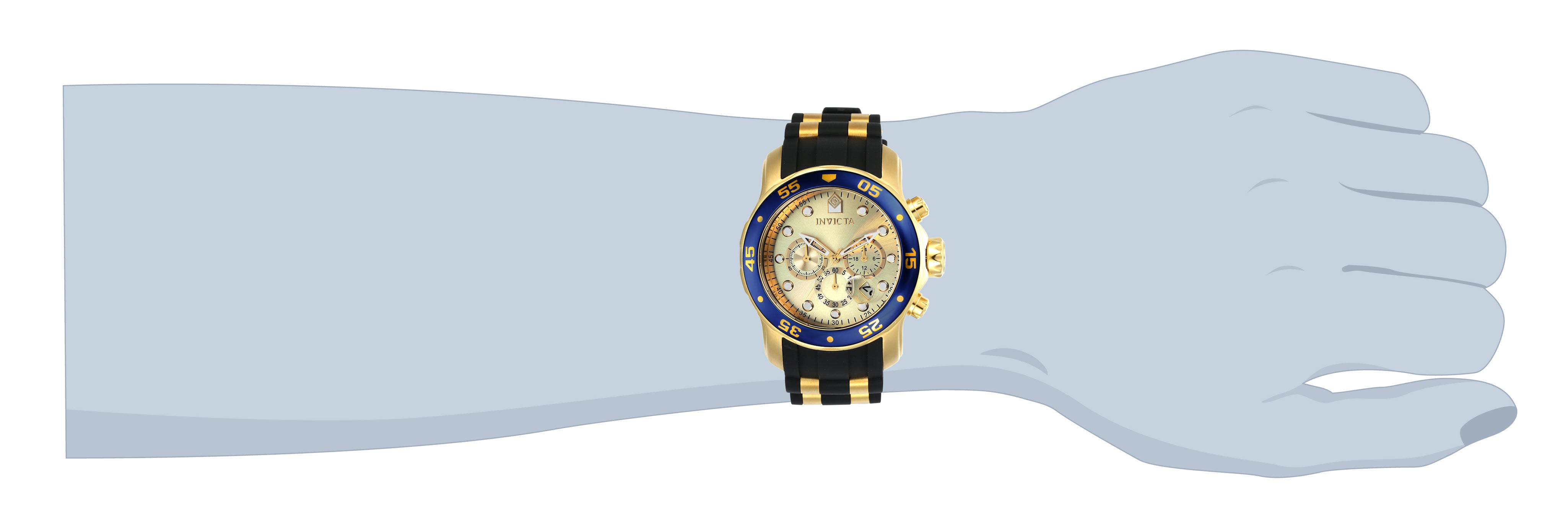 Invicta Pro Diver SCUBA Men's Watch - 48mm. Gold. Black (17881)