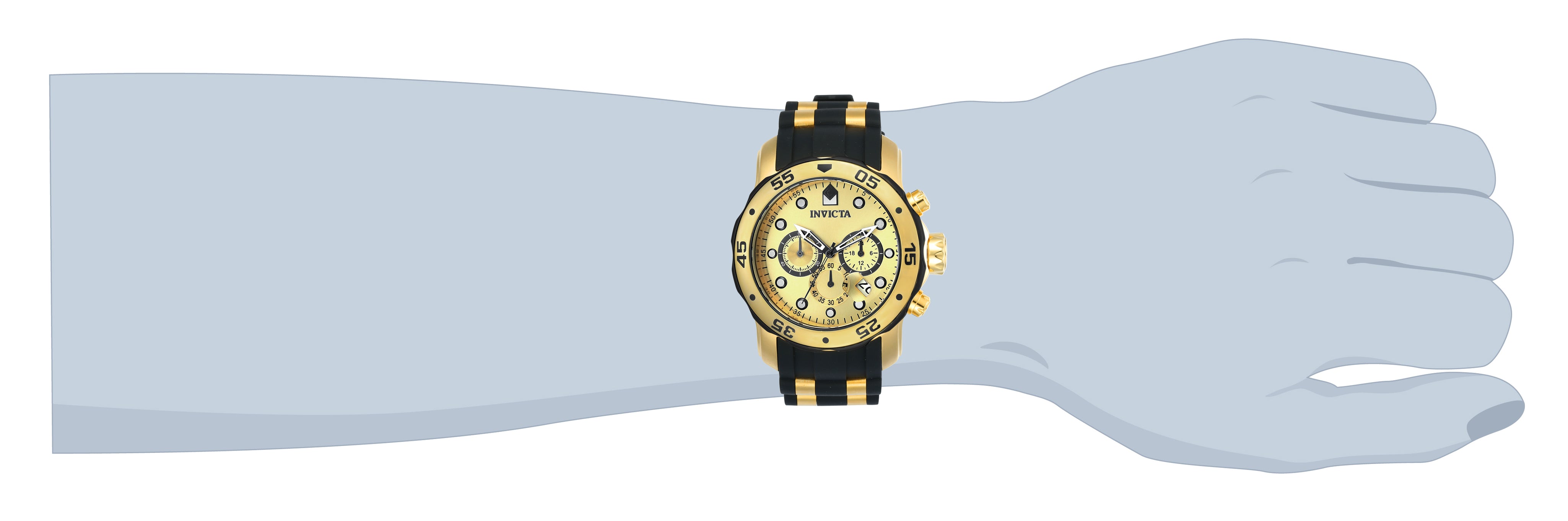 Invicta Pro Diver SCUBA Men's Watch - 48mm, Gold, Black (17885)