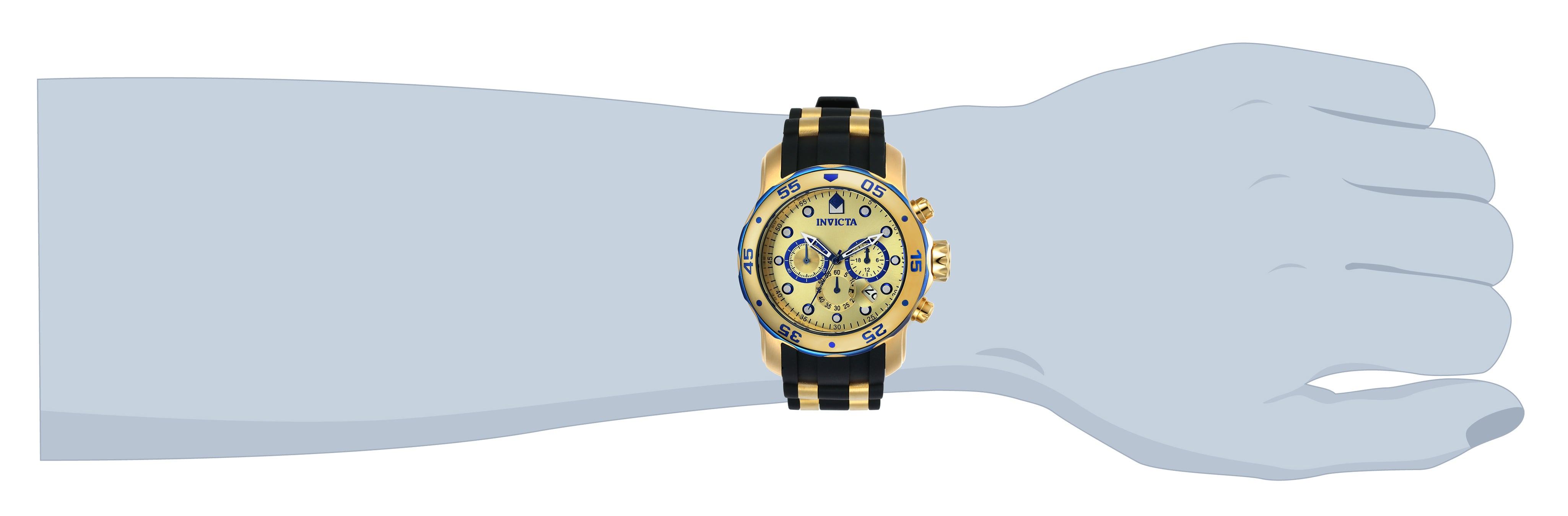 Invicta Pro Diver SCUBA Men's Watch - 48mm, Gold, Black (17887)