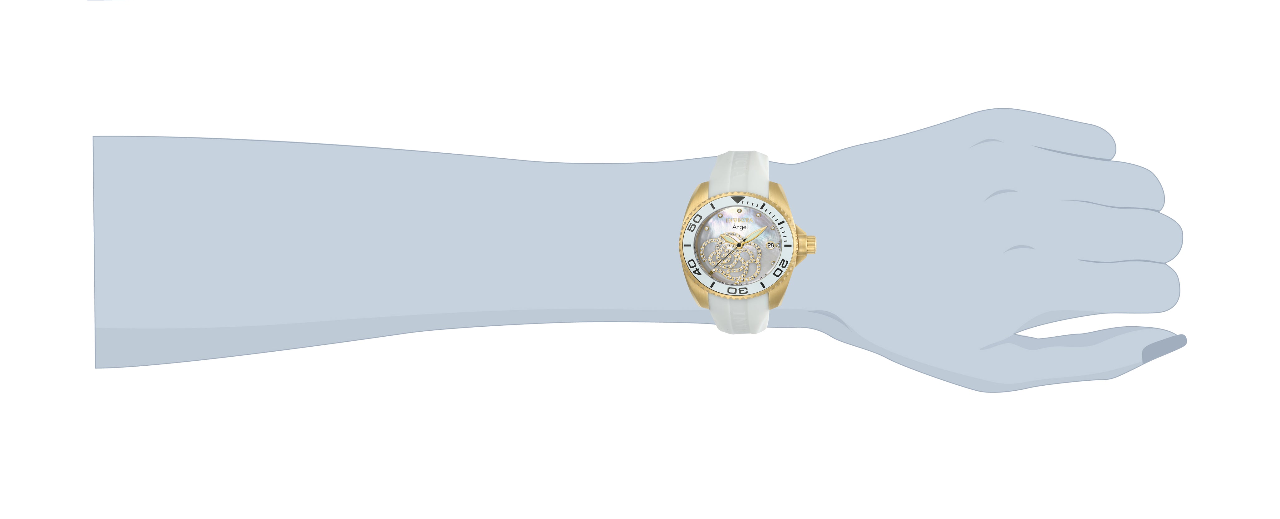 Invicta Angel Women's Watch w/ Mother of Pearl Dial - 38mm, White (0488)