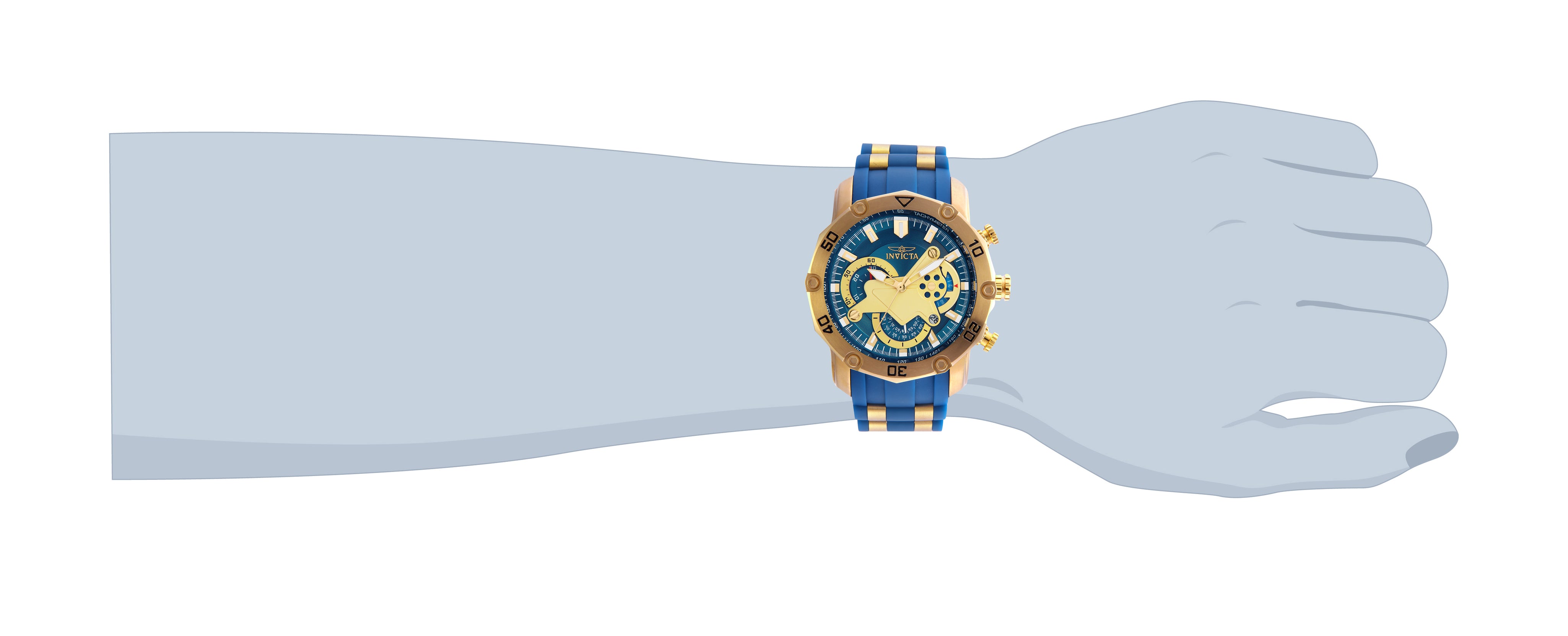 Invicta Pro Diver SCUBA Men's Watch - 50mm. Gold, Blue (22798)