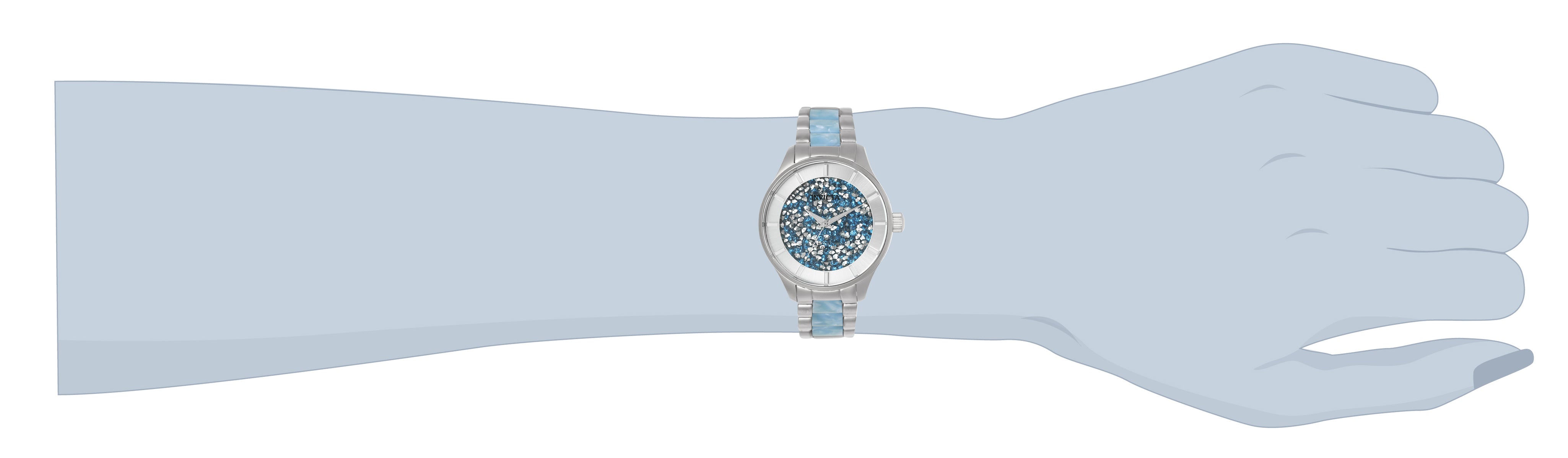 Invicta Angel Pavine Women's Watch - 40mm. Steel, Light Blue (24665)