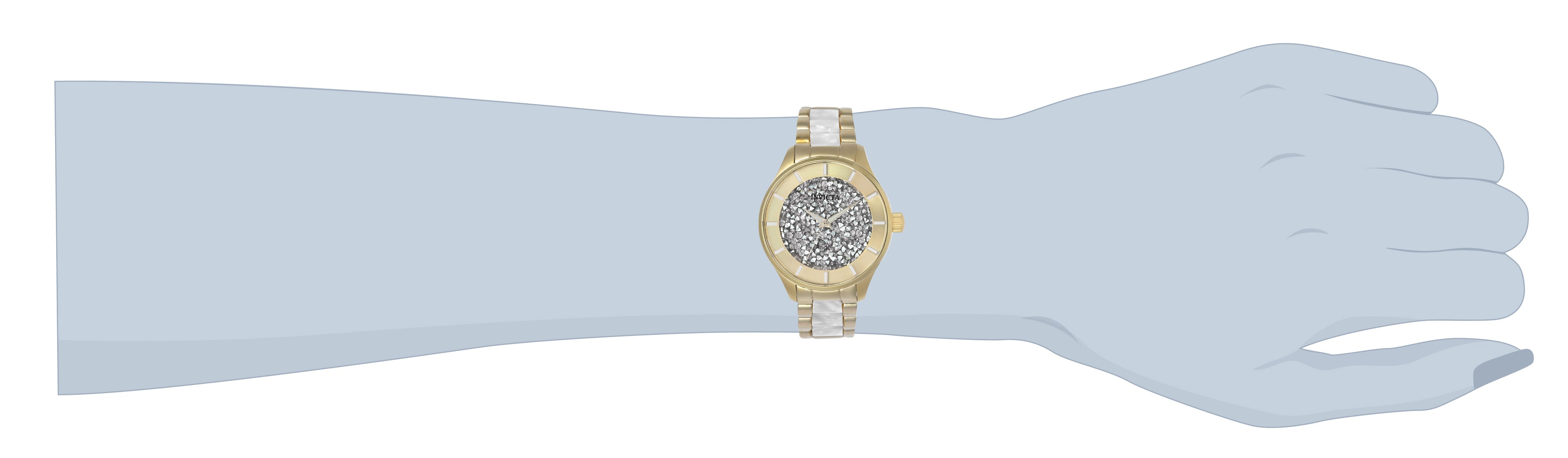 Invicta Angel Pavine Women's Watch - 40mm. Gold, White (24666)