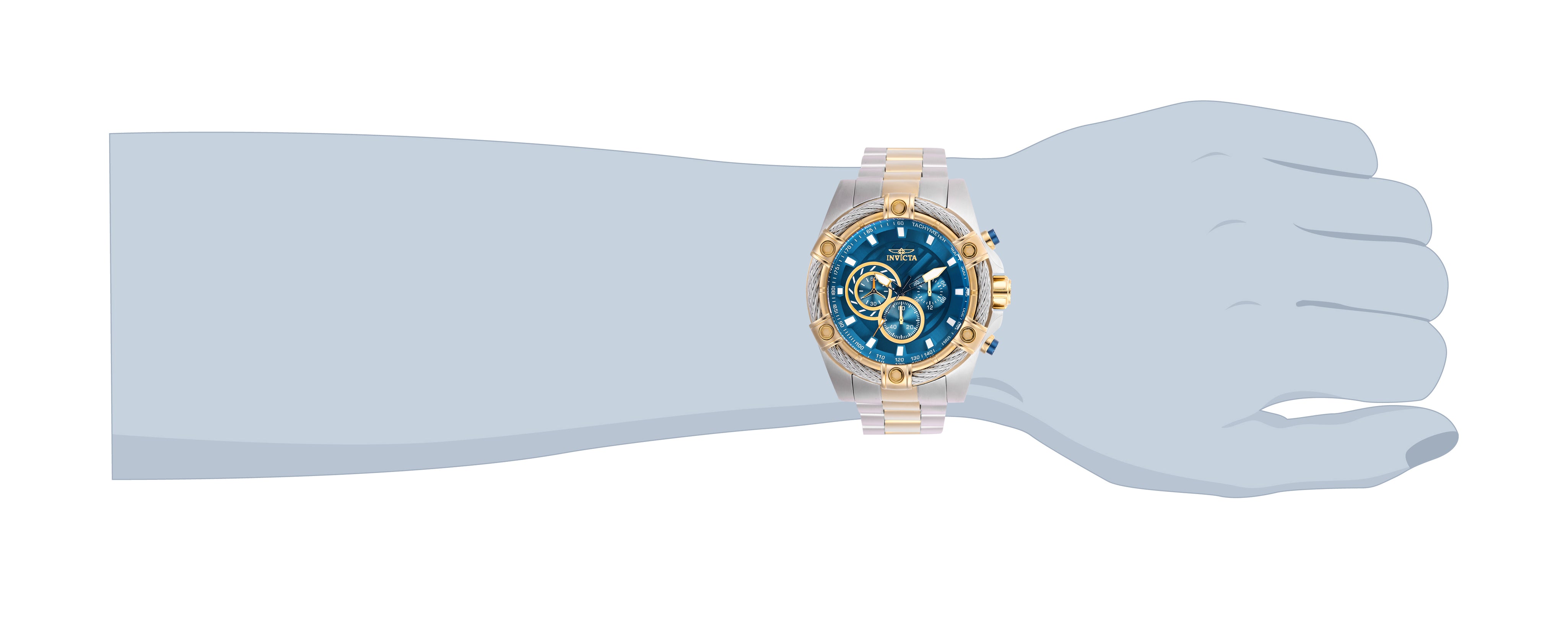 Invicta Bolt Ace Men's Watch - 52mm. Steel. Gold (25522)