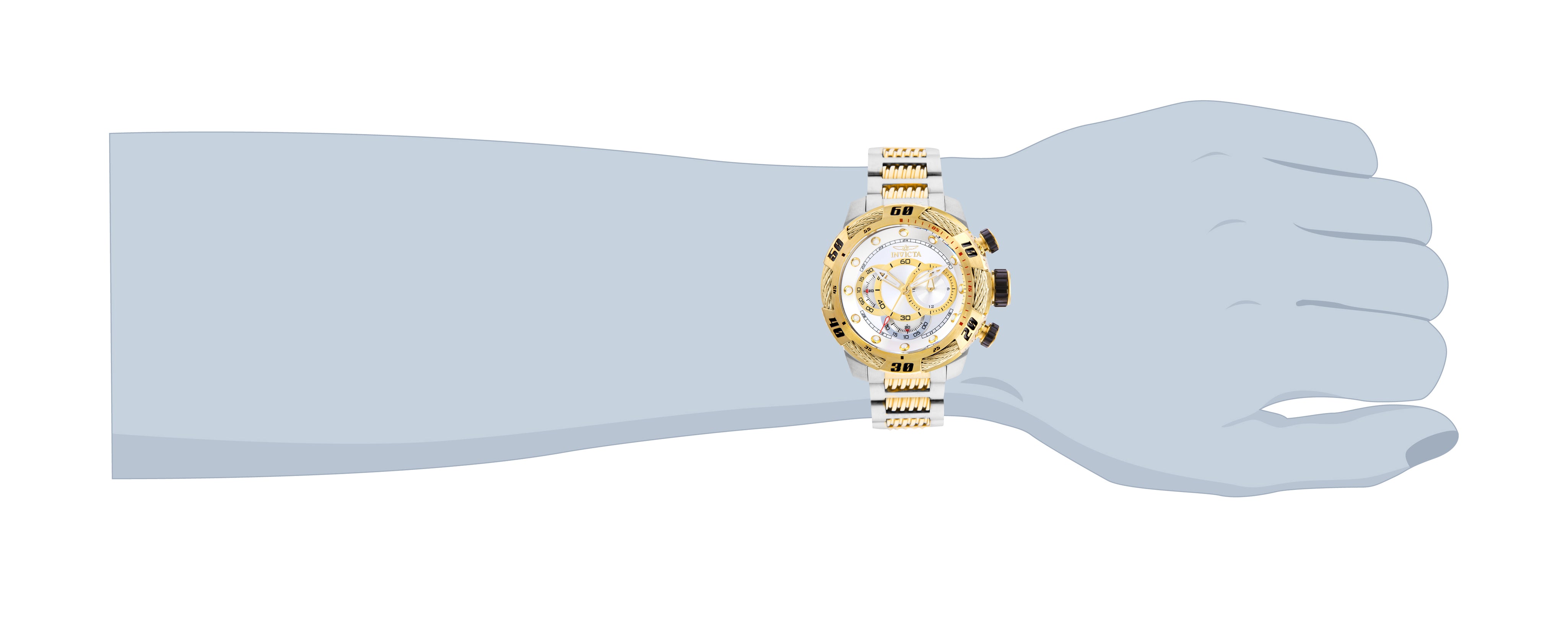 Invicta Speedway Finish Line Men's Watch - 50mm. Steel, Gold (25480)