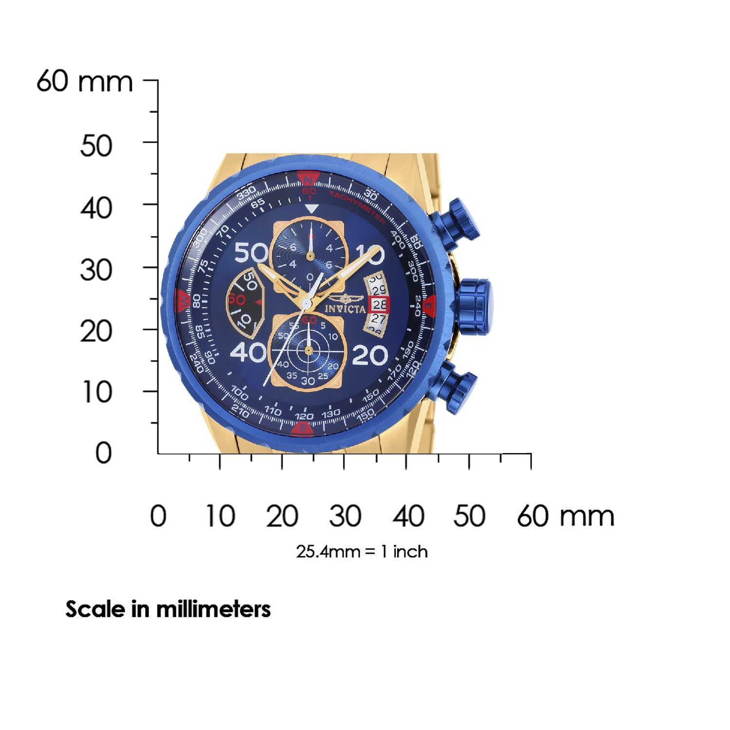 Invicta Aviator X Altium Men's Watch - 48mm, Gold (19173)