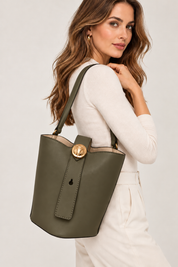 Technomarine Rounded Essence Handbag - Dark Olive (TM-WBAG-006)
