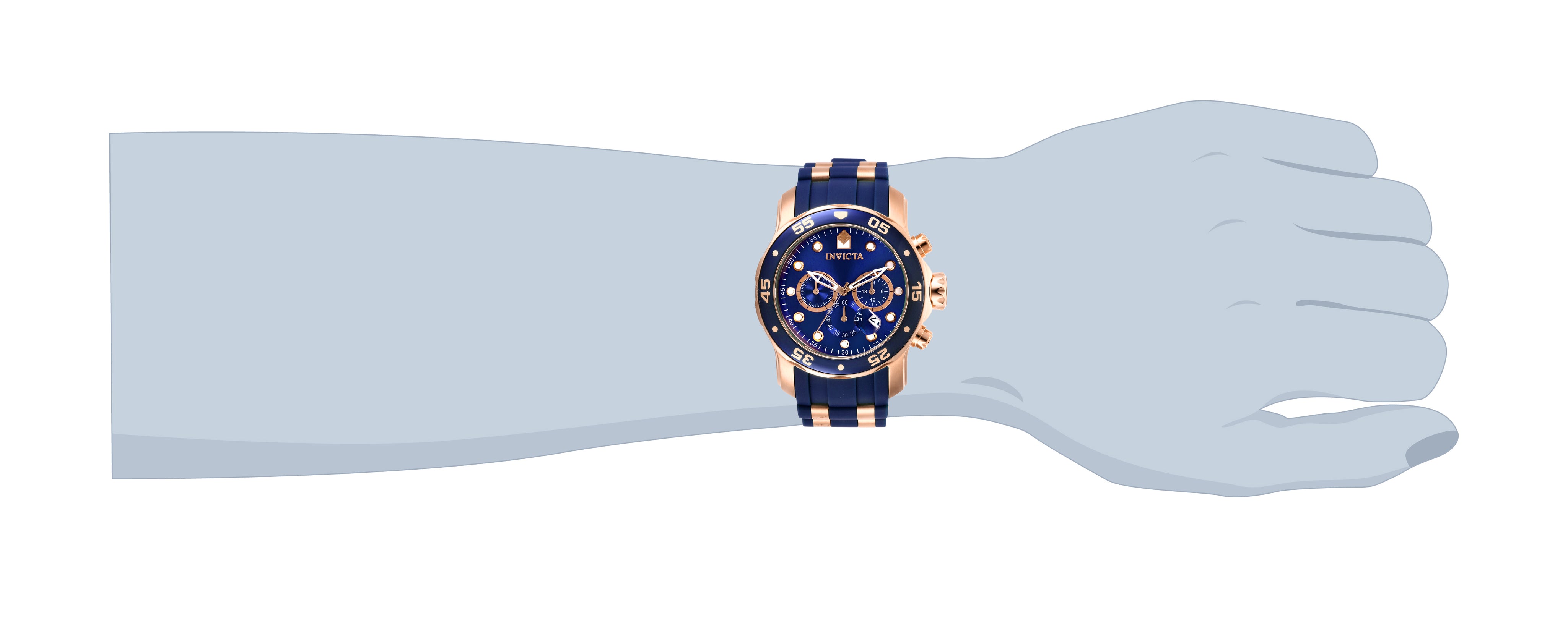 Invicta Pro Diver SCUBA Men's Watch - 48mm, Rose Gold, Blue (18197)