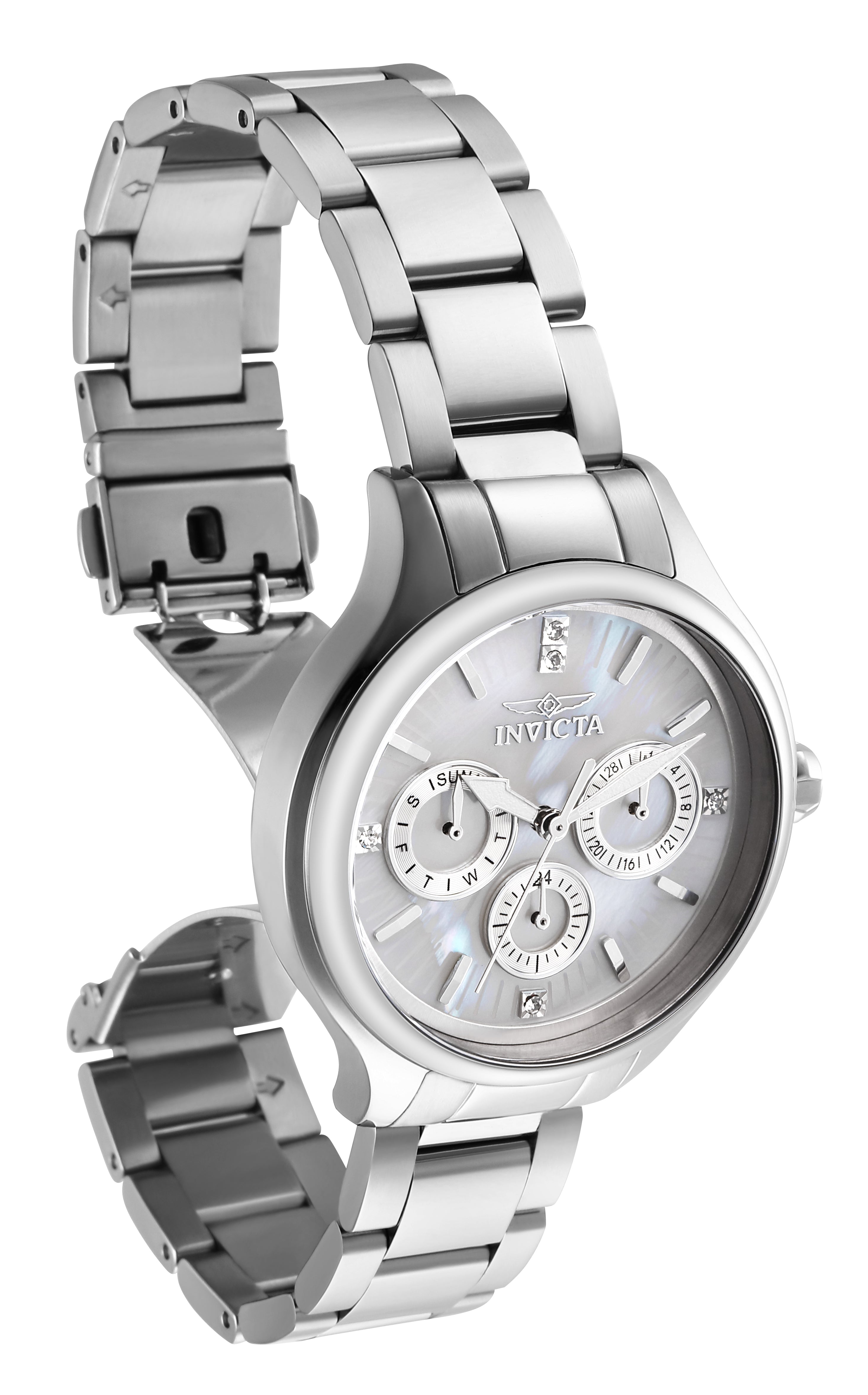 Invicta Angel Lumamode Women's Watch w/ Mother of Pearl Dial - 38mm. Steel (28656)
