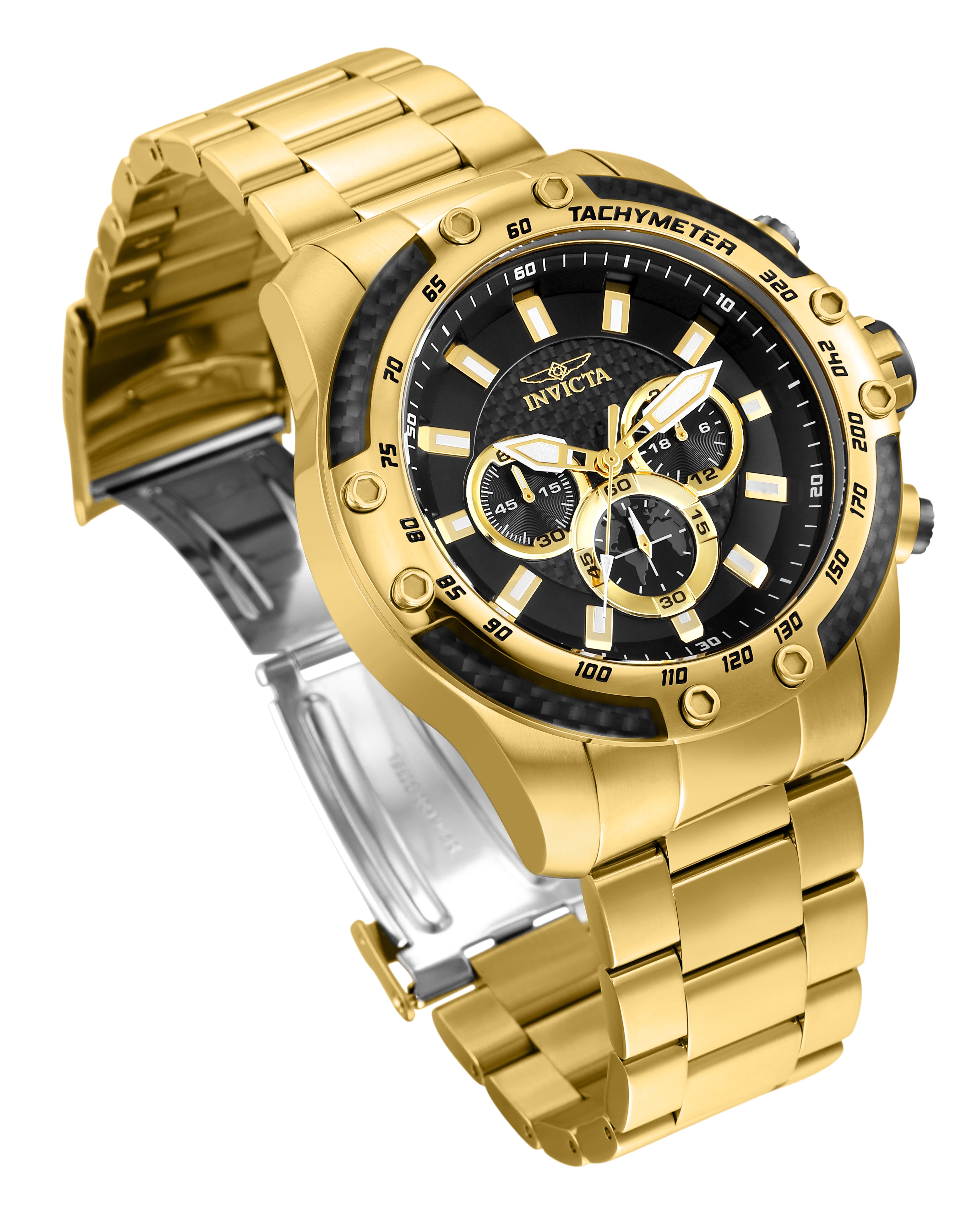 Invicta Speedway Chassis DRS Men's Watch - 50mm, Gold (28658)