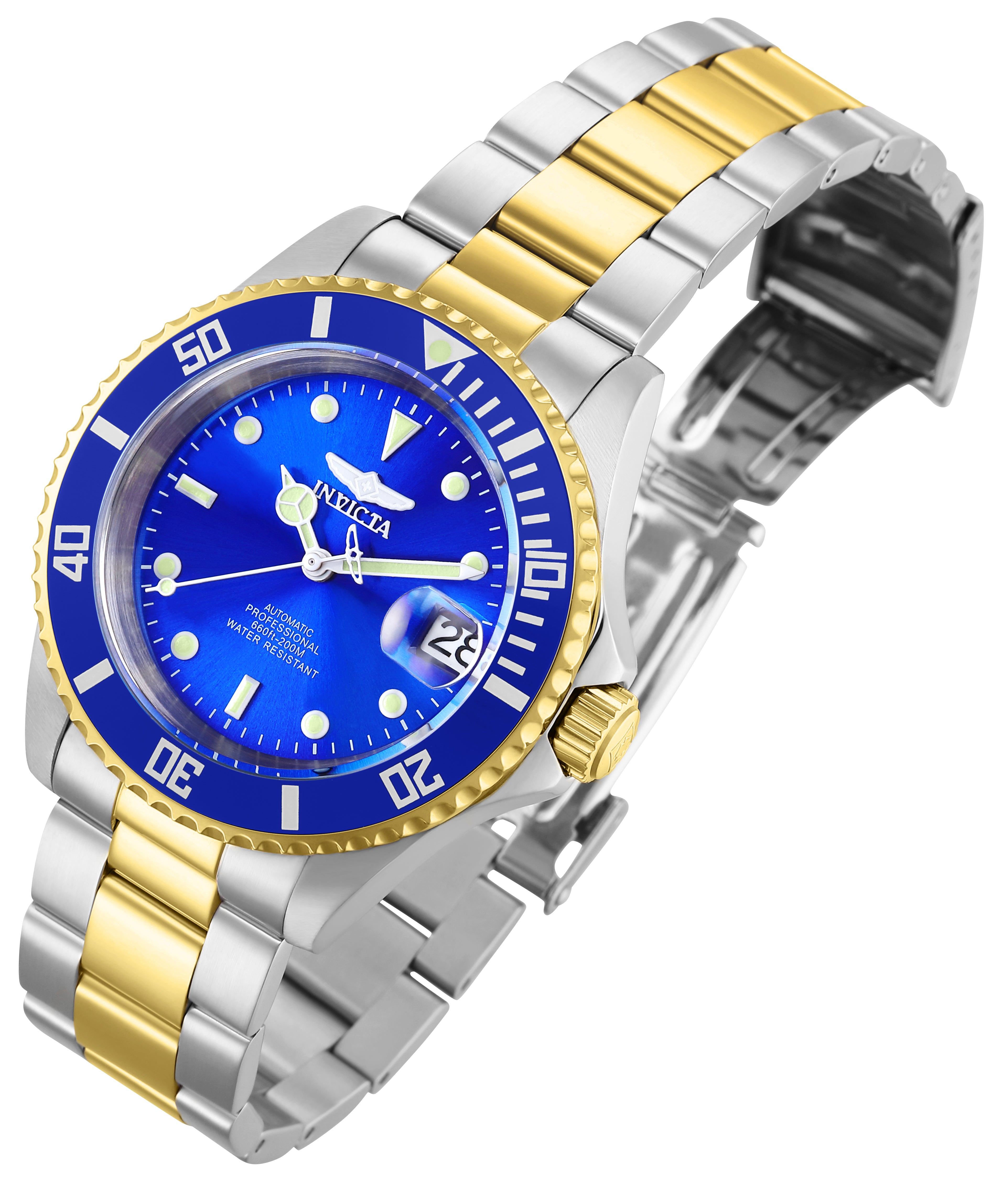 Invicta Pro Diver Connection Automatic Men's Watch - 40mm. Steel, Gold (28662)