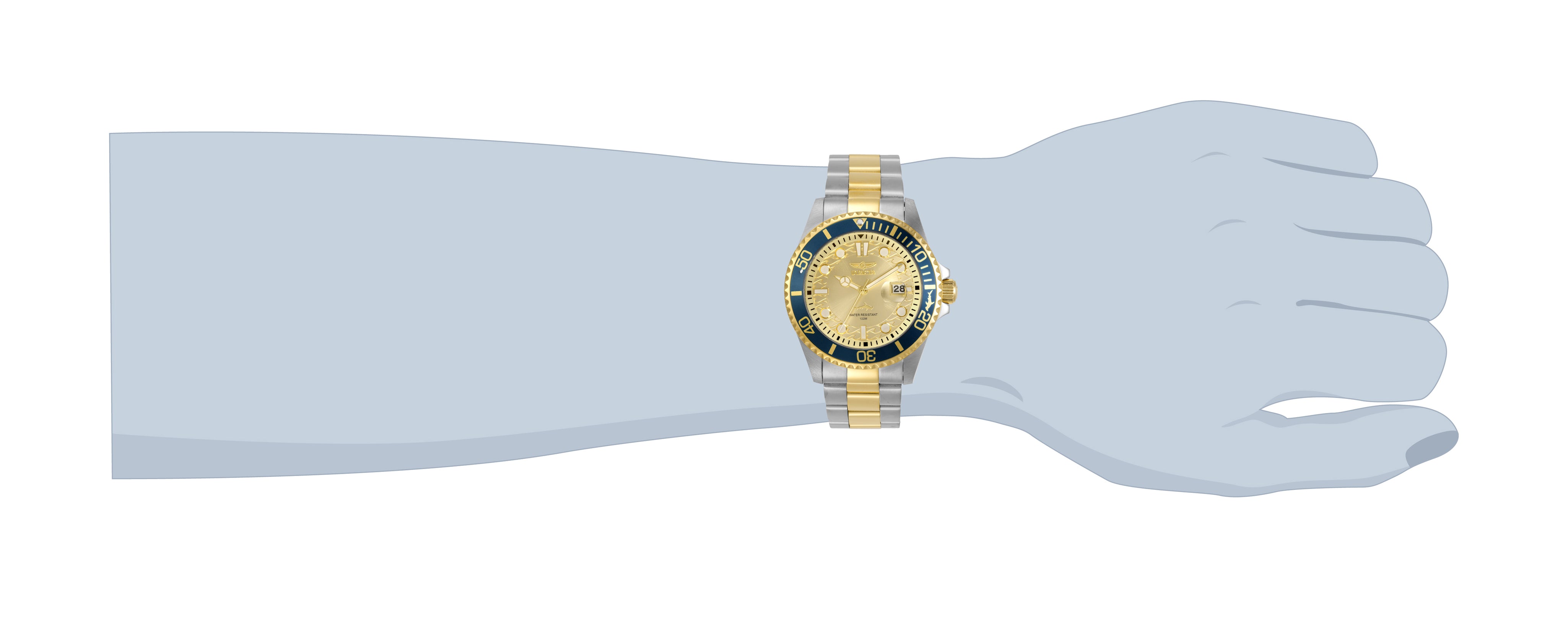 Invicta Pro Diver Currentwave Men's Watch - 43mm. Steel, Gold (30022)