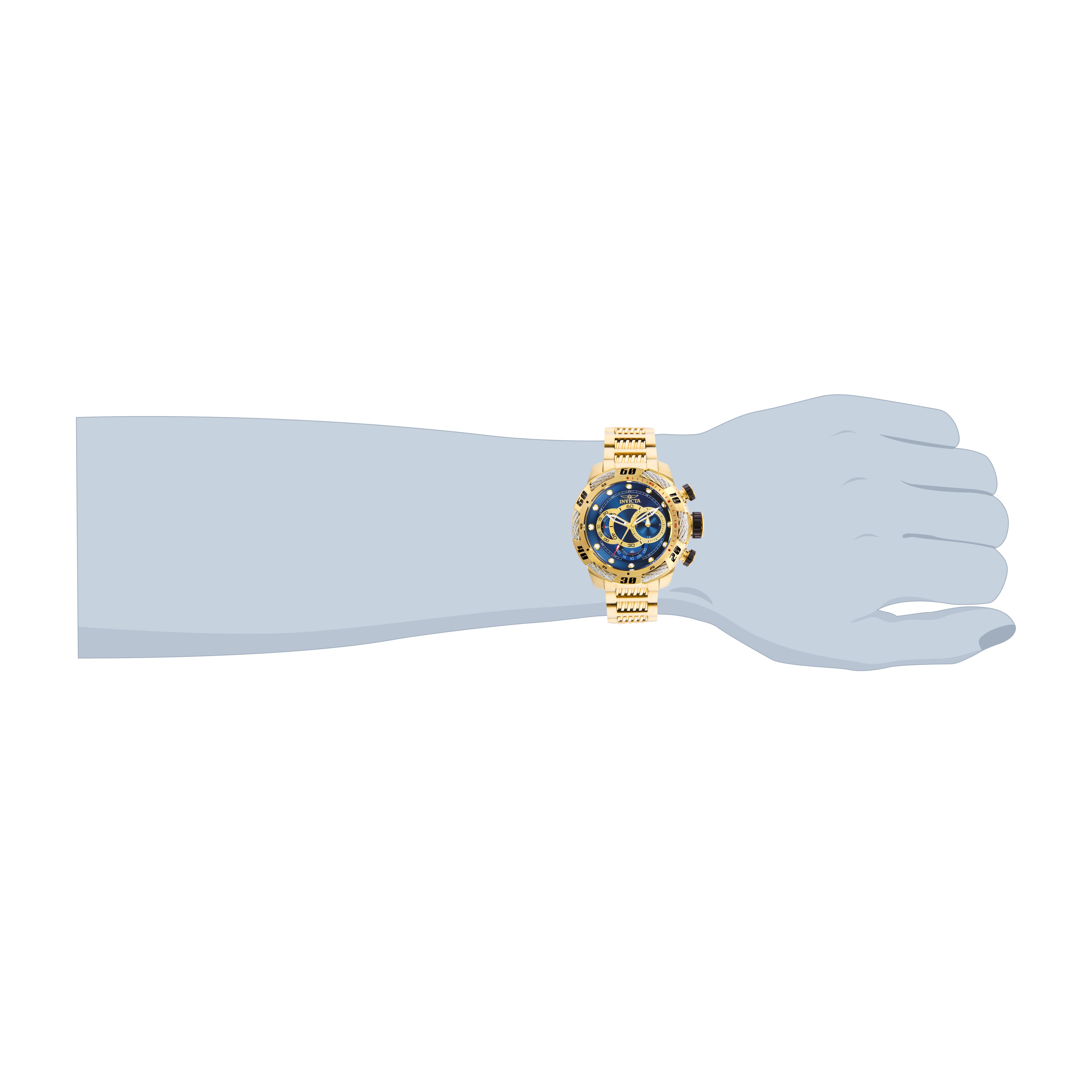 Invicta Speedway Finish Line Men's Watch - 50mm. Gold (25483)