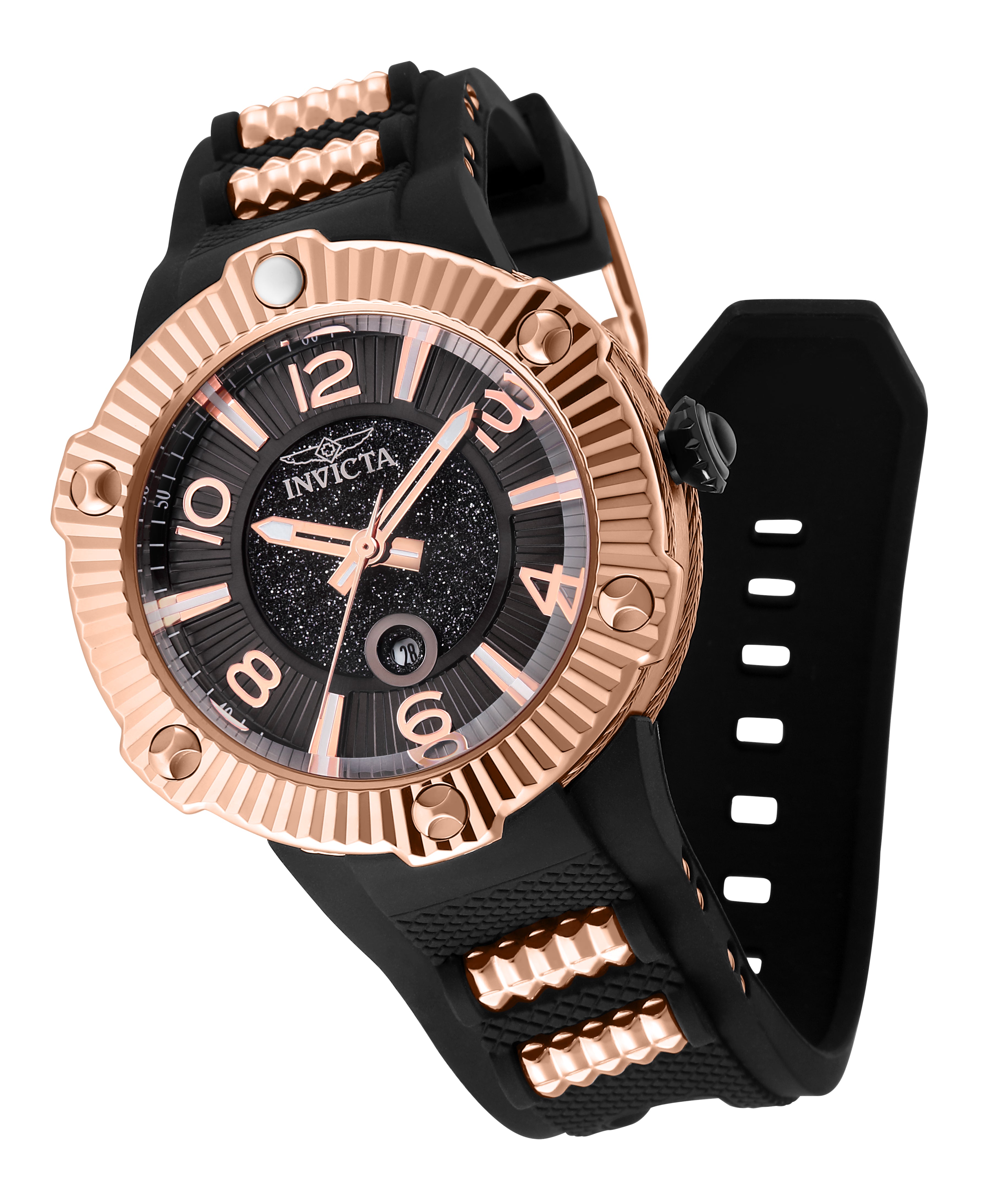 Invicta Angel Women's Watch - 41mm, Rose Gold, Black (29524)