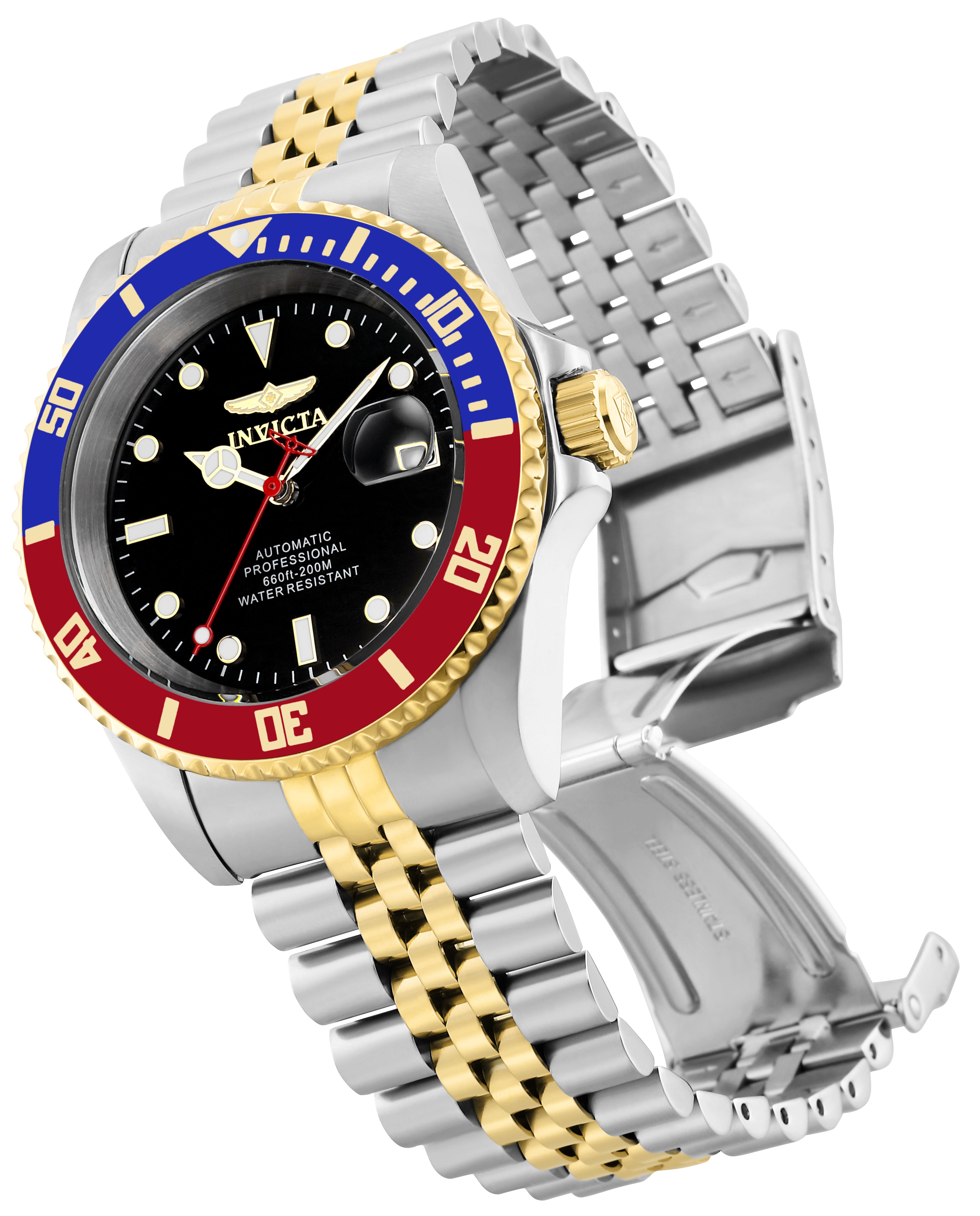 Invicta Pro Diver Navigator Automatic Men's Watch - 42mm. Steel, Gold (29180)