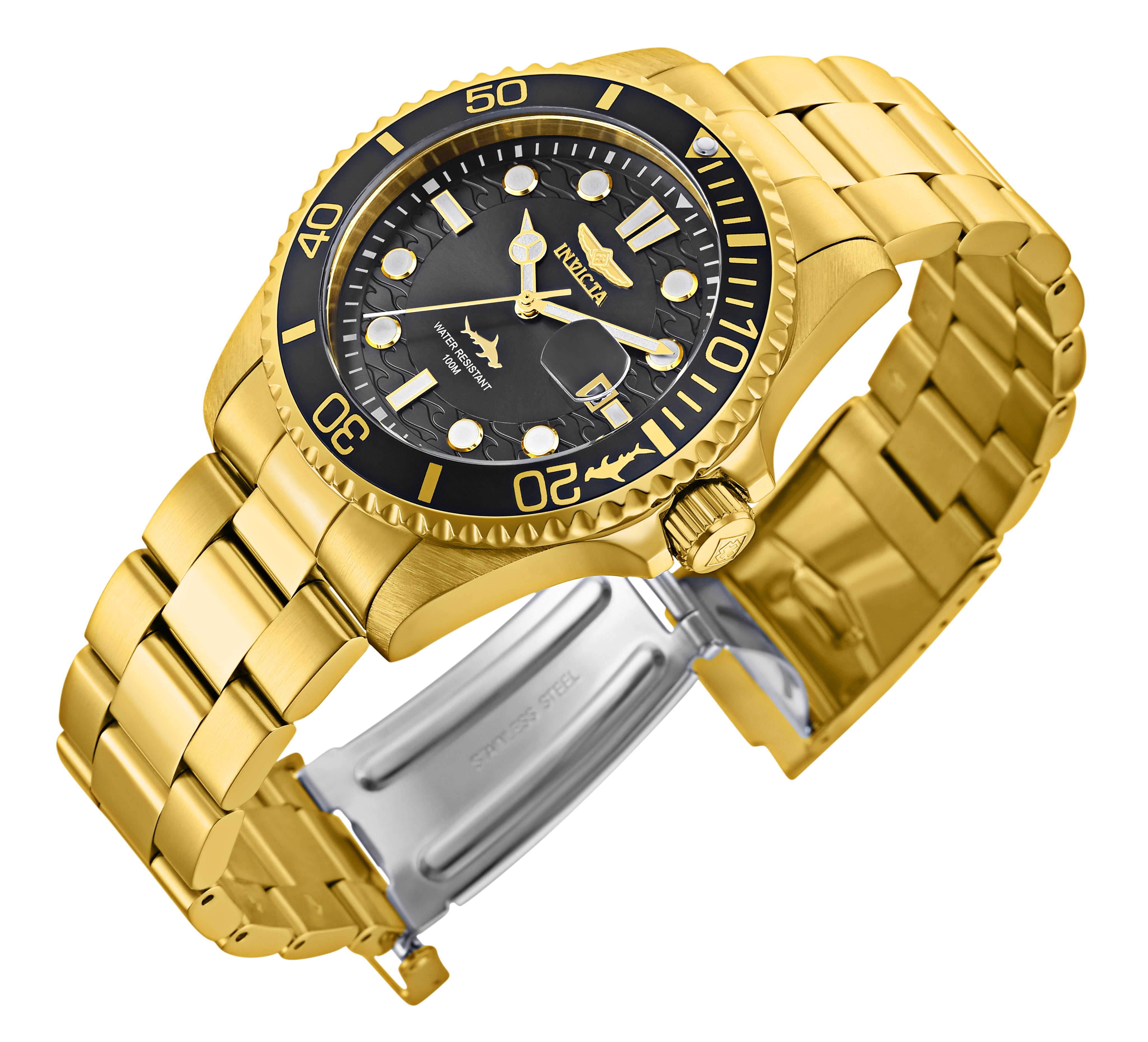 Invicta Pro Diver Currentwave Men's Watch - 43mm. Gold (30026)