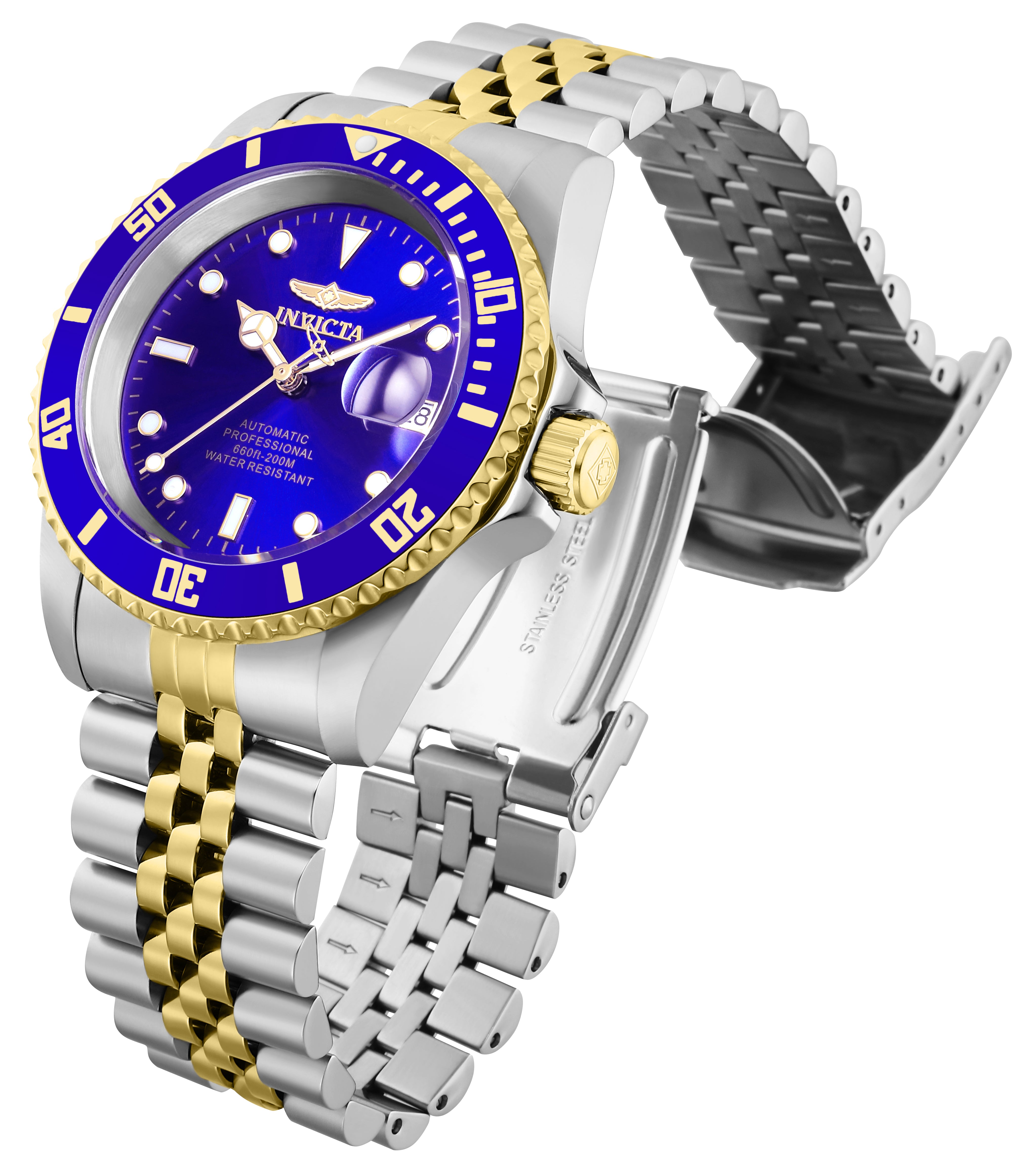 Invicta Pro Diver Navigator Automatic Men's Watch - 42mm. Steel, Gold (29182)