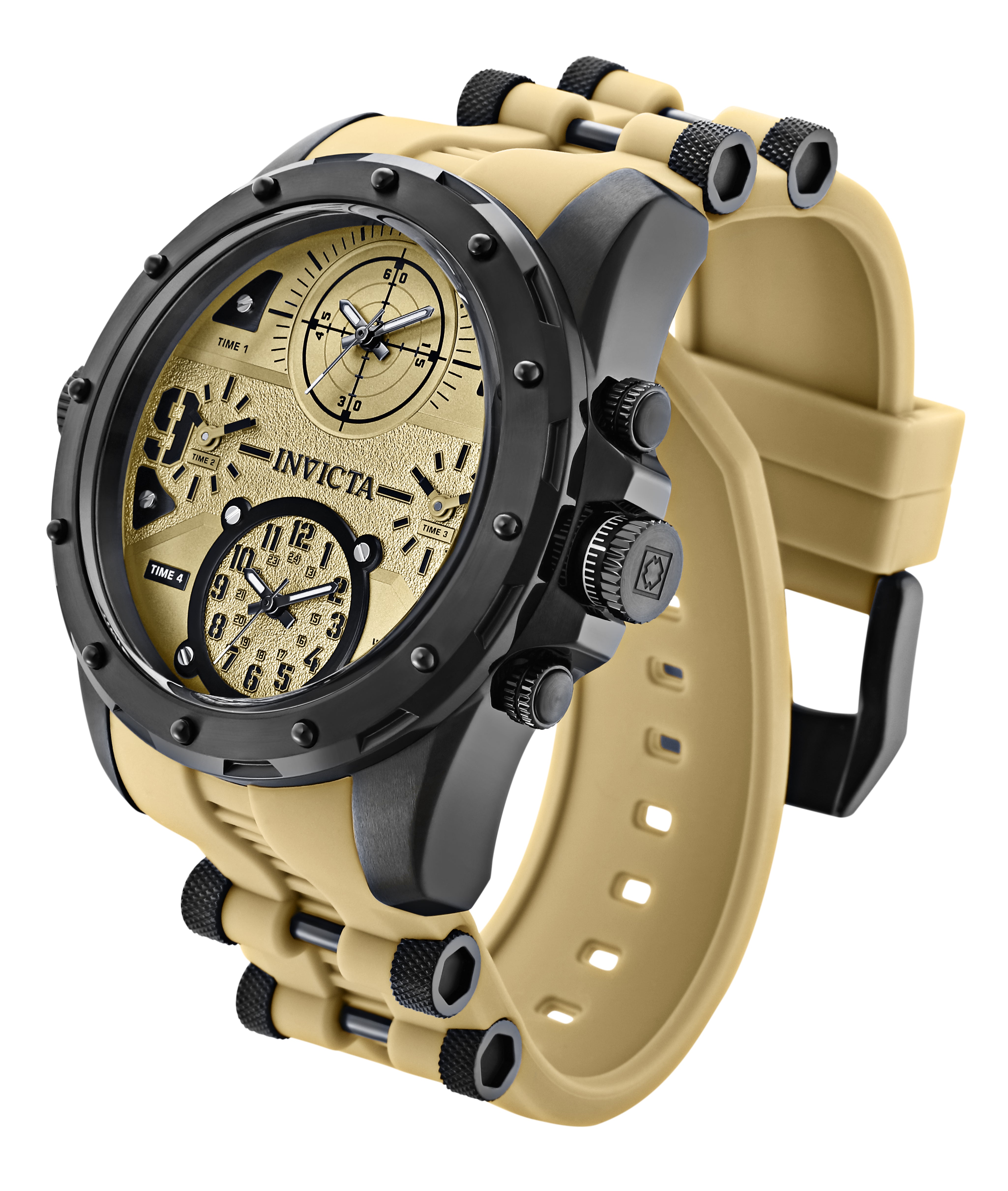Invicta Coalition Forces Sniper Men's Watch - 50mm. Black, Light Brown (31139)