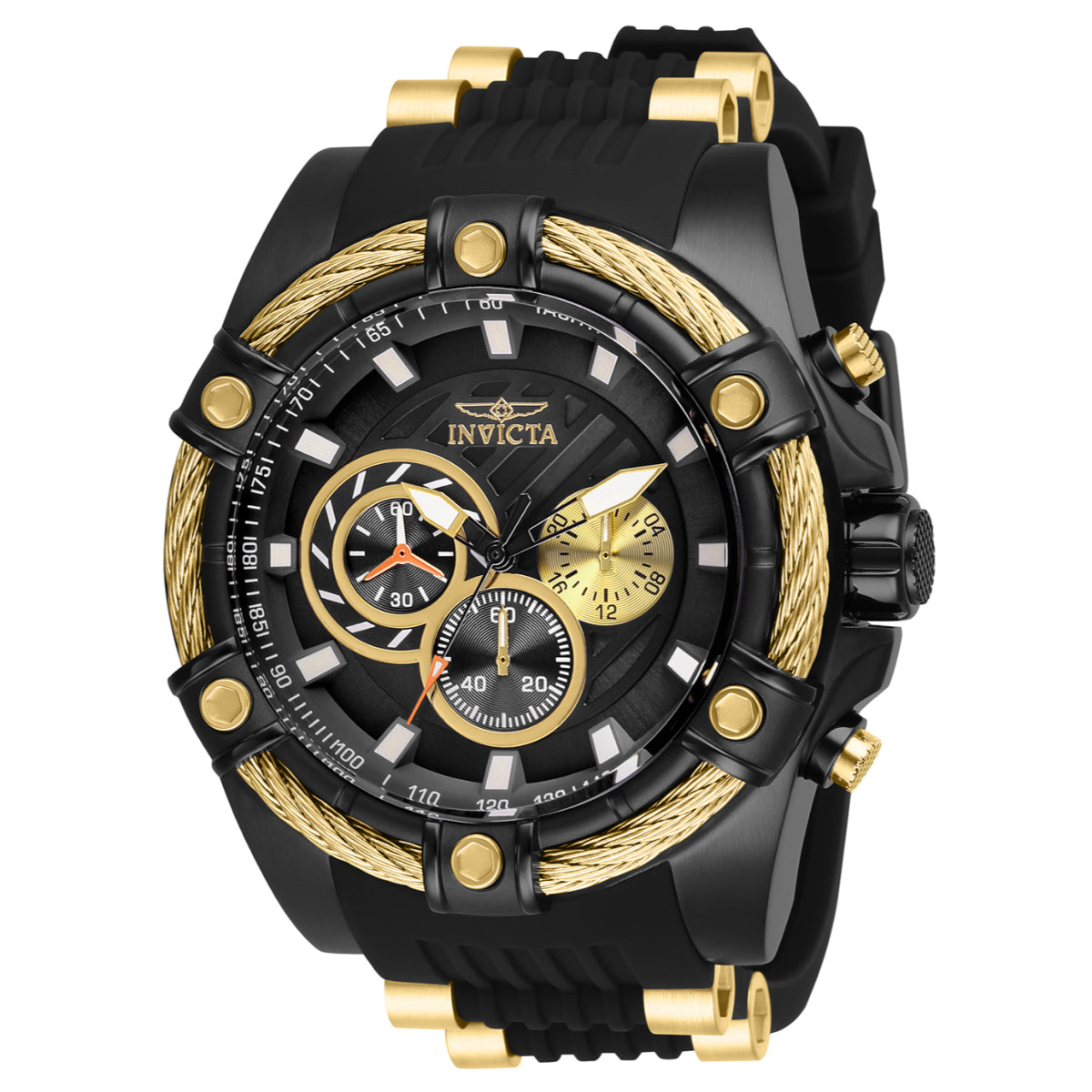 Invicta Bolt Exocord Men's Watch - 52mm, Gold, Black (28015)