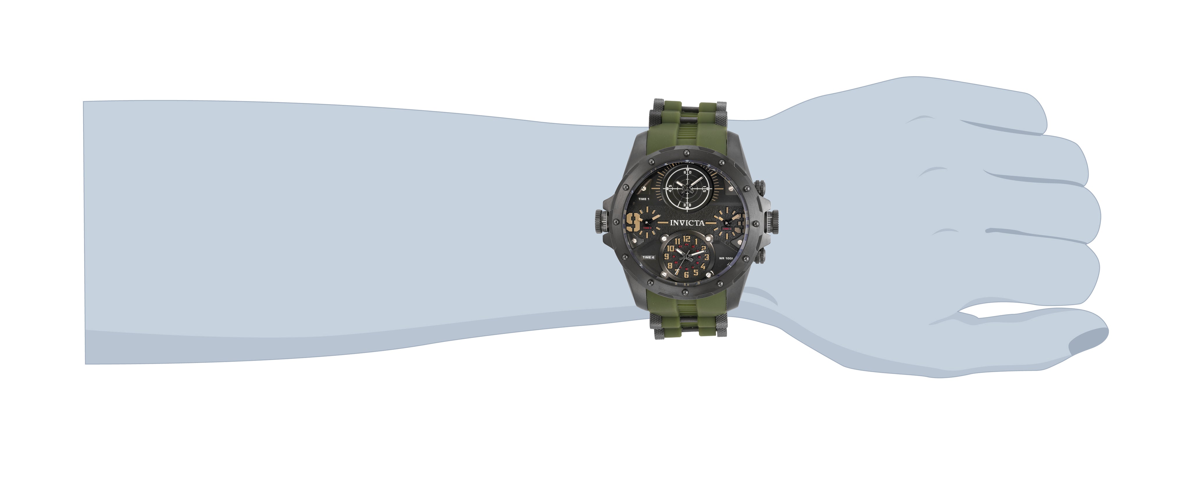 Invicta Coalition Forces Sniper Men's Watch - 50mm. Grey, Green (31138)
