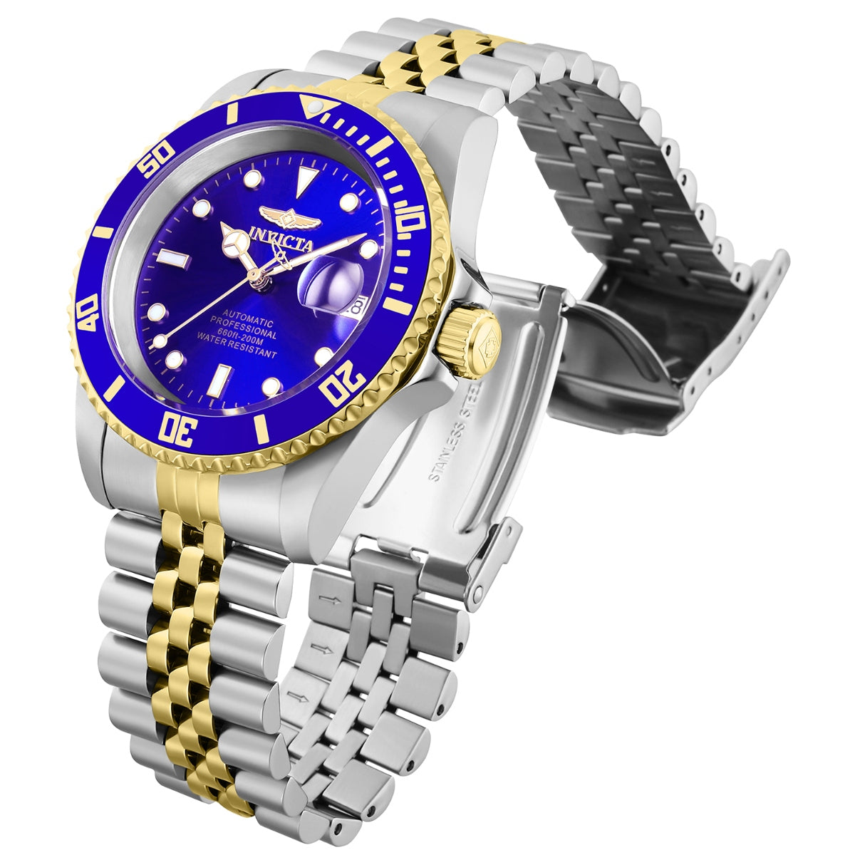 Invicta Pro Diver Navigator Automatic Men's Watch - 42mm. Steel, Gold (29182)