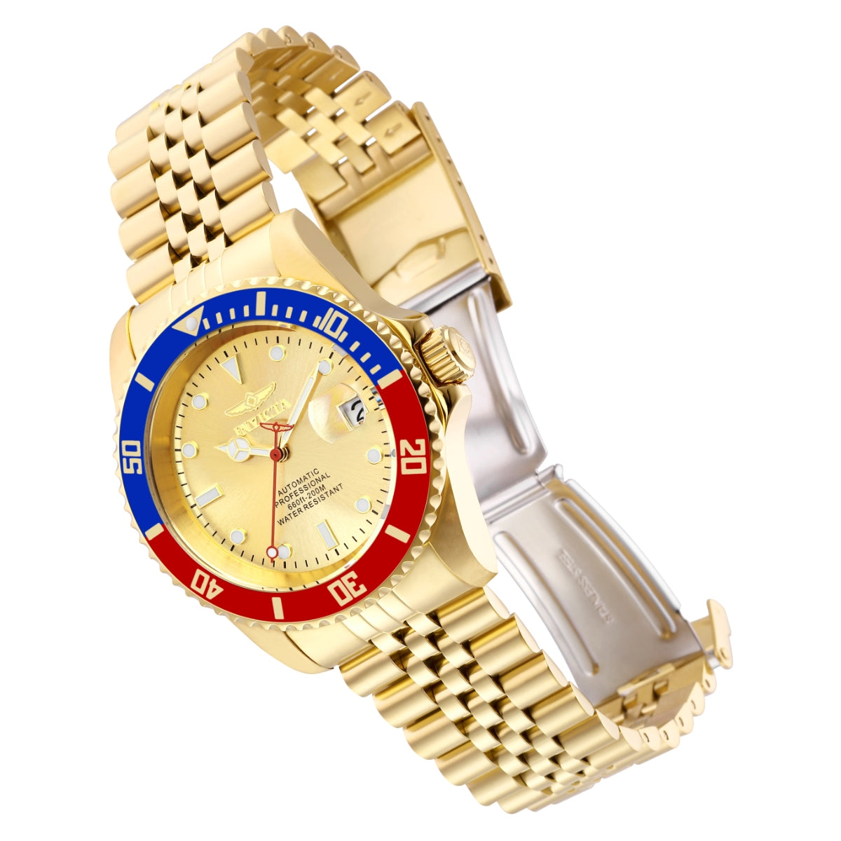 Invicta Pro Diver Navigator Pepsi Bezel Automatic Men's Watch  - 42mm. Gold (29183)