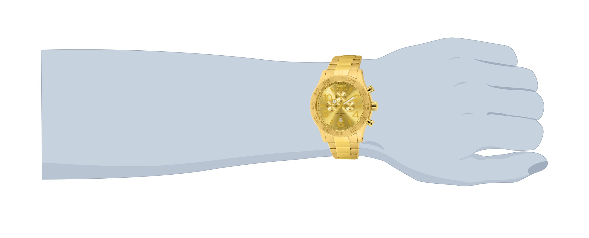 Invicta Specialty Pulse Men's Watch - 50mm. Gold (1270)