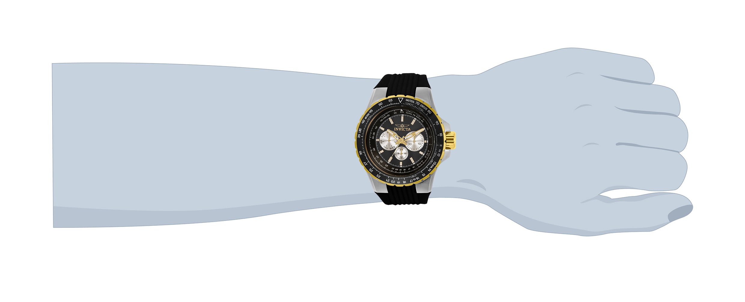Invicta Aviator Skyshock Men's Watch - 50mm. Black (33029)
