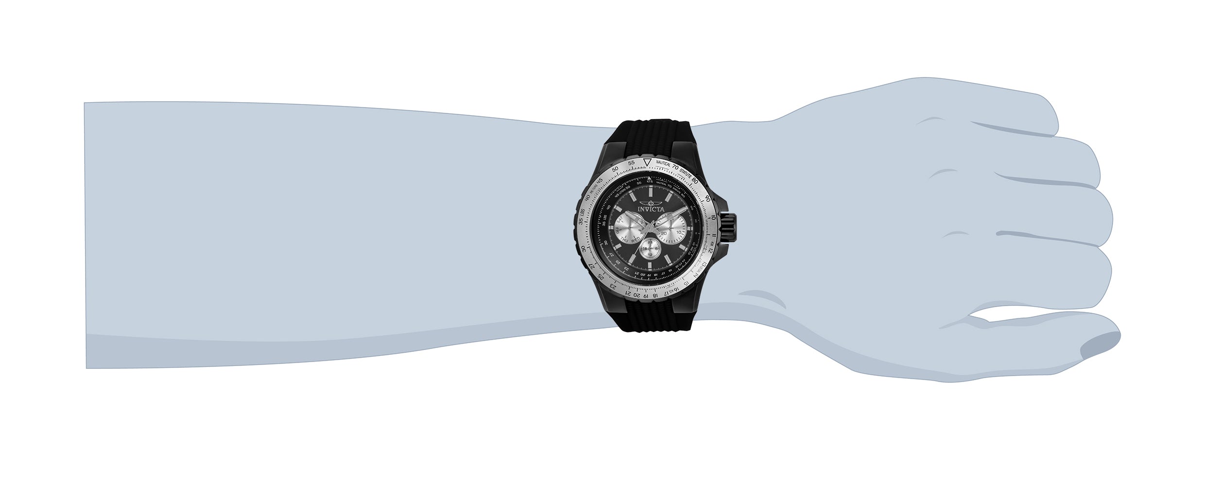 Invicta Aviator Skyshock Men's Watch - 50mm. Black (33033)