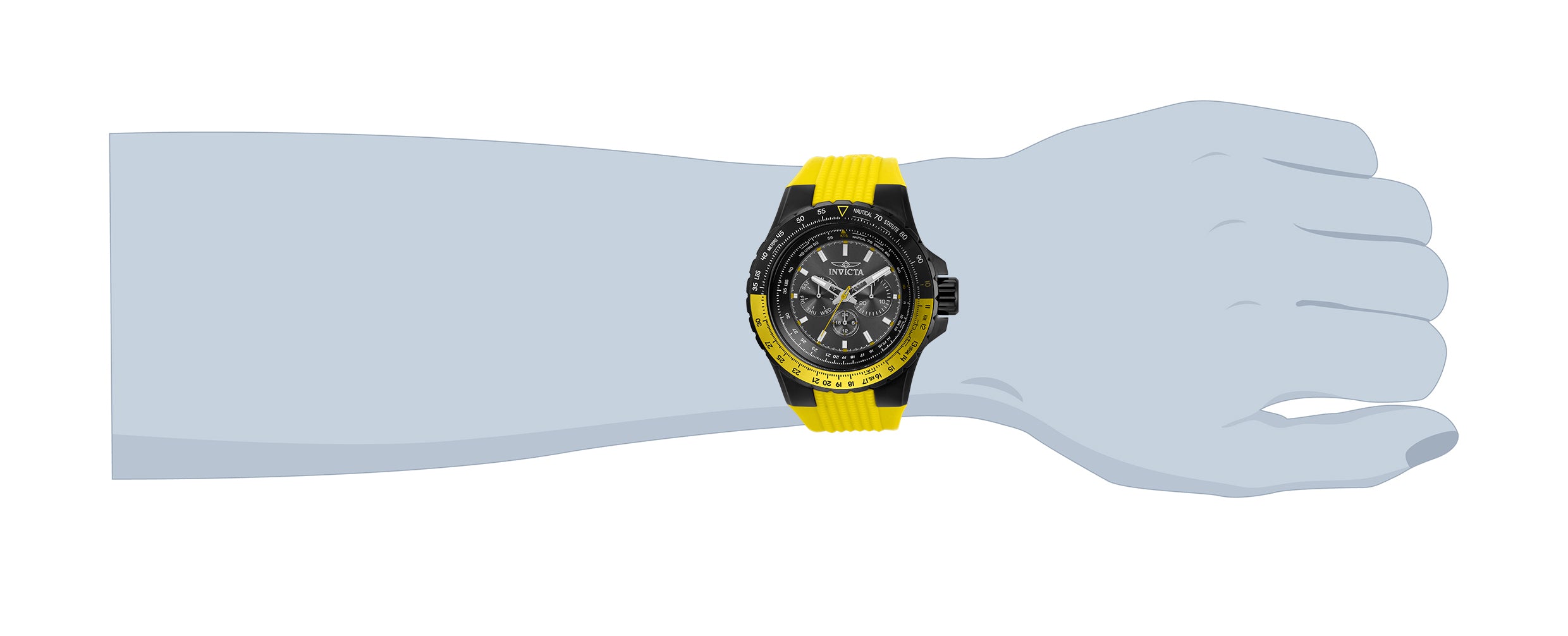Invicta Aviator Skyshock Men's Watch - 50mm. Yellow (33038)