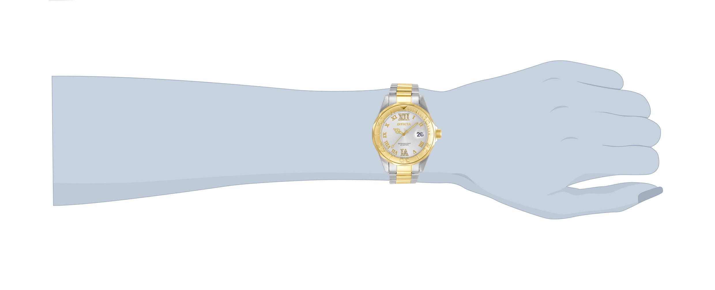 Invicta Pro Diver Brinevale Women's Watch - 38mm, Steel, Gold (12852)