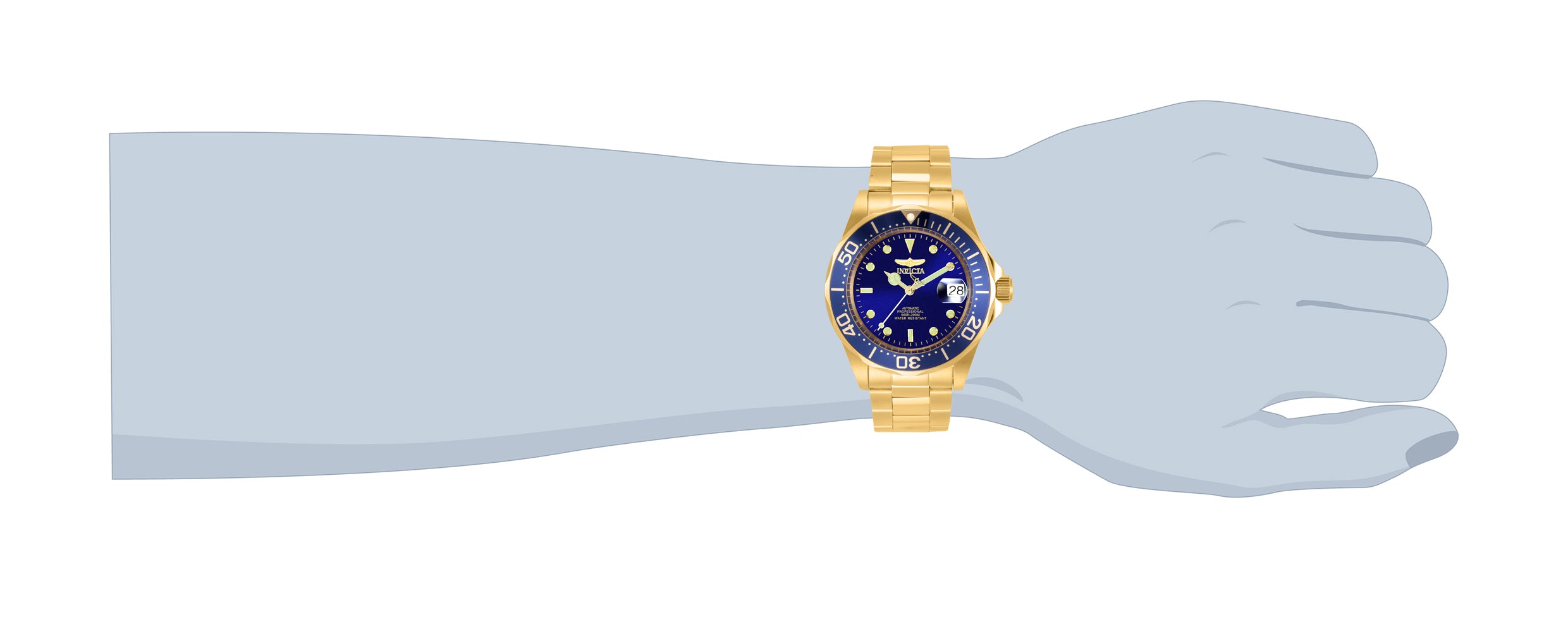 Invicta Pro Diver Calyra Automatic Men's Watch - 40mm. Gold (8930)