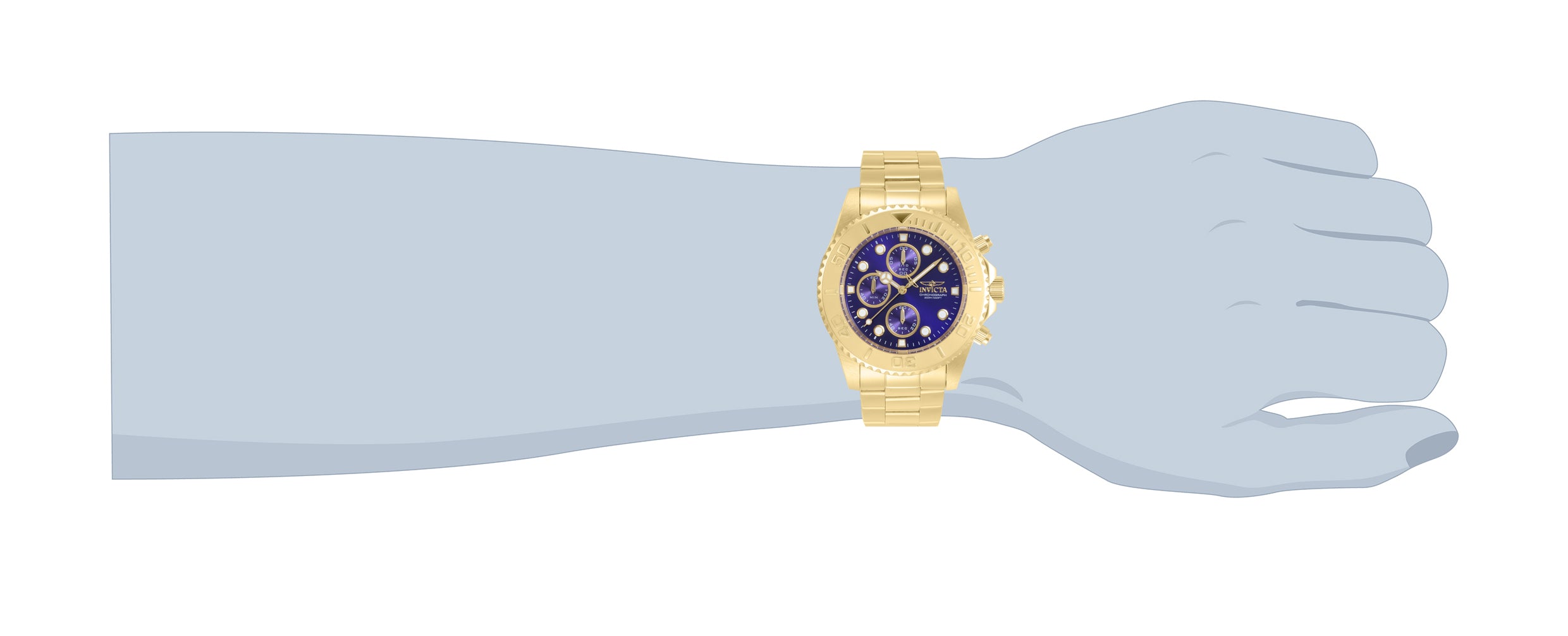 Invicta Pro Diver Men's Watch - 43.5mm, Gold (19157)
