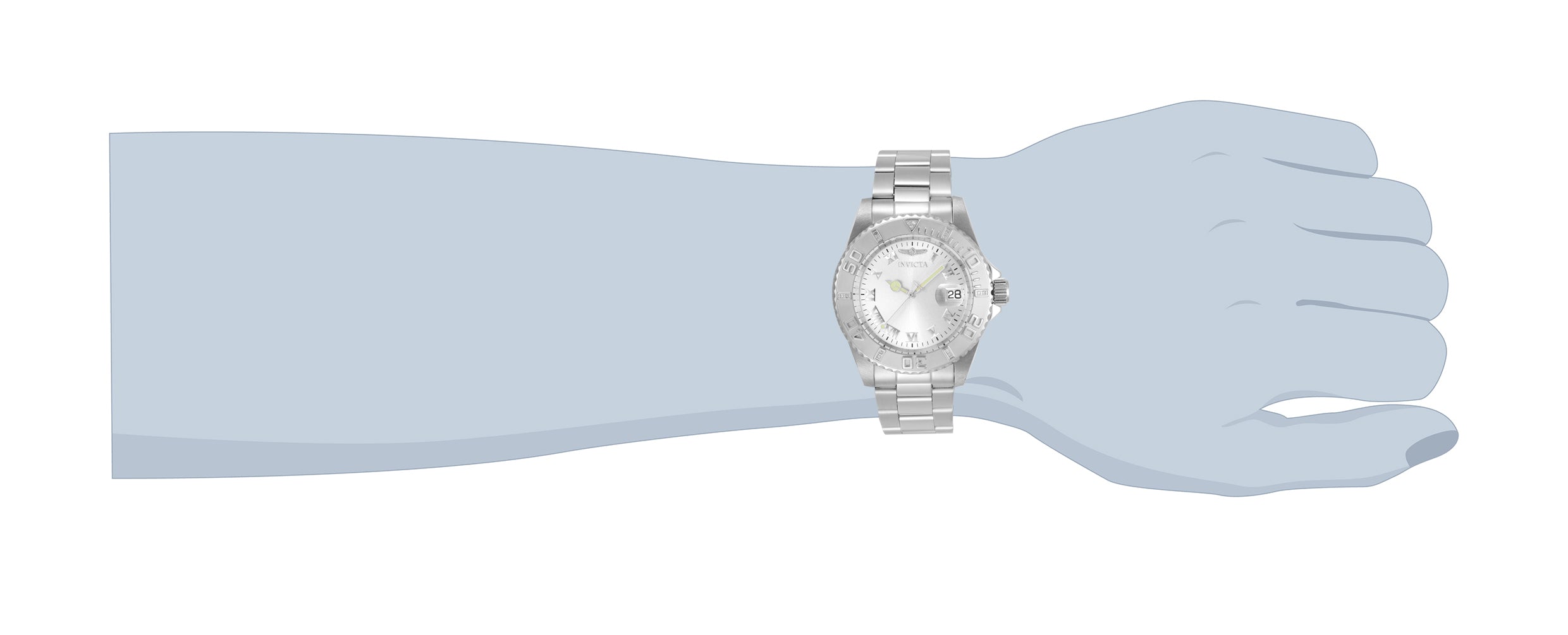 Invicta Pro Diver Crestlink 0.06 Carat Diamond  Men's Watch - 40mm, Steel (12819)
