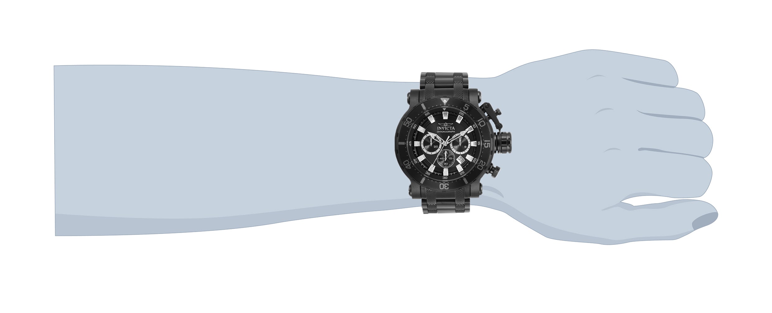 Invicta Coalition Forces Night Hawk Men's Watch - 52mm. Black (32727)