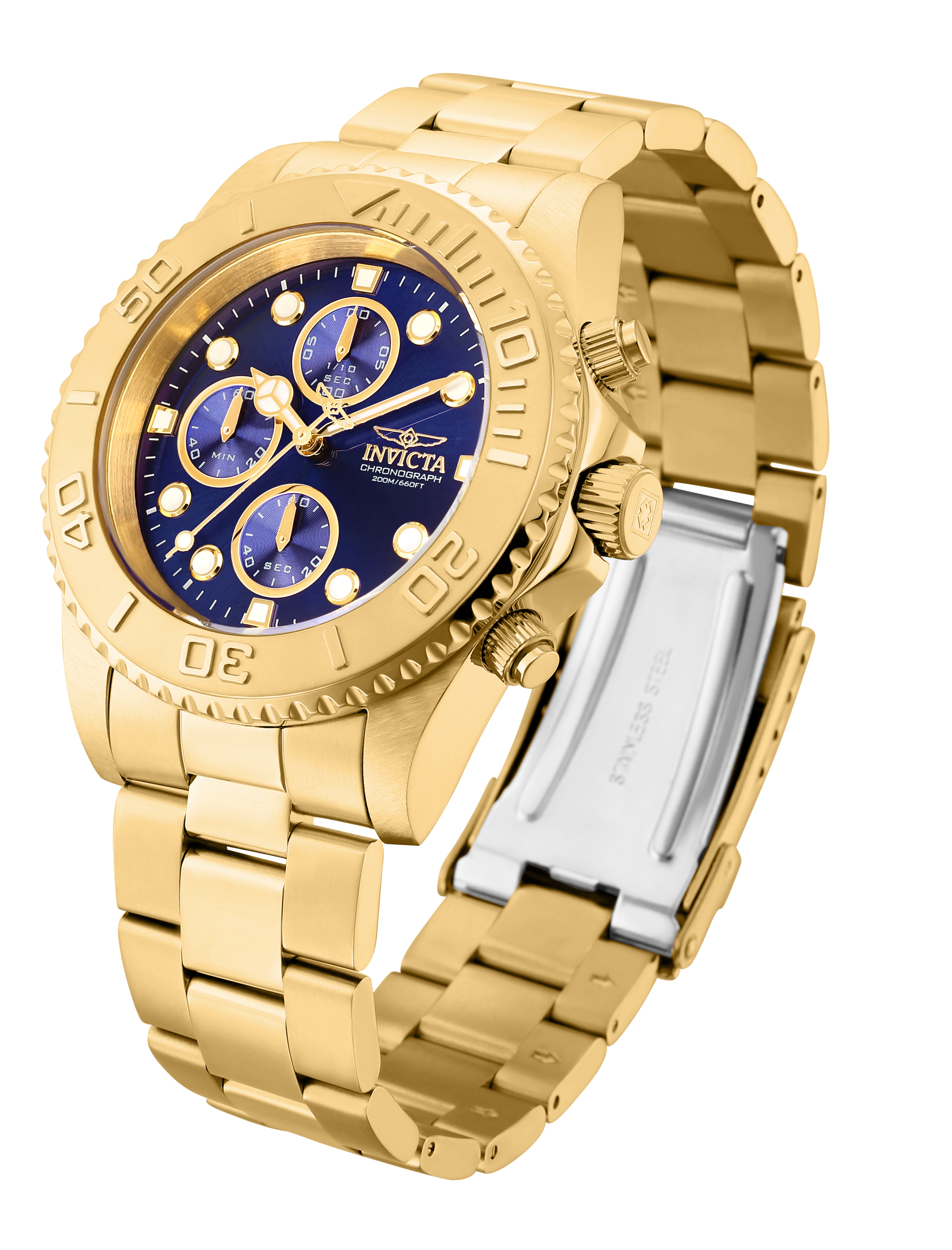 Invicta Pro Diver Men's Watch - 43.5mm, Gold (19157)